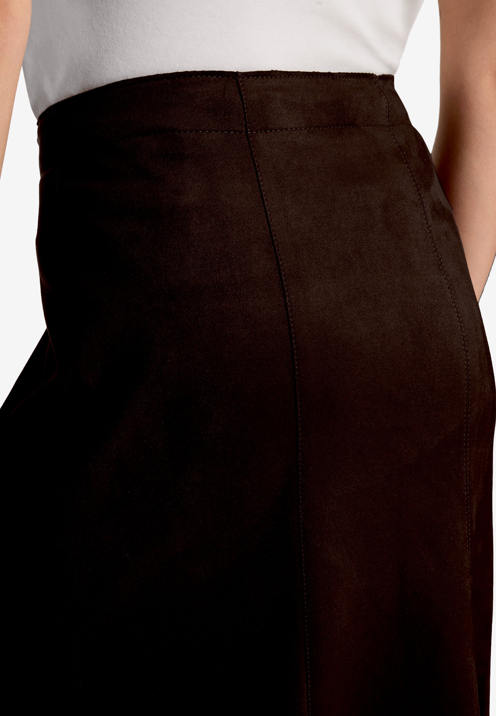 Zero Maxi jupe Jupe longue en cuir velours