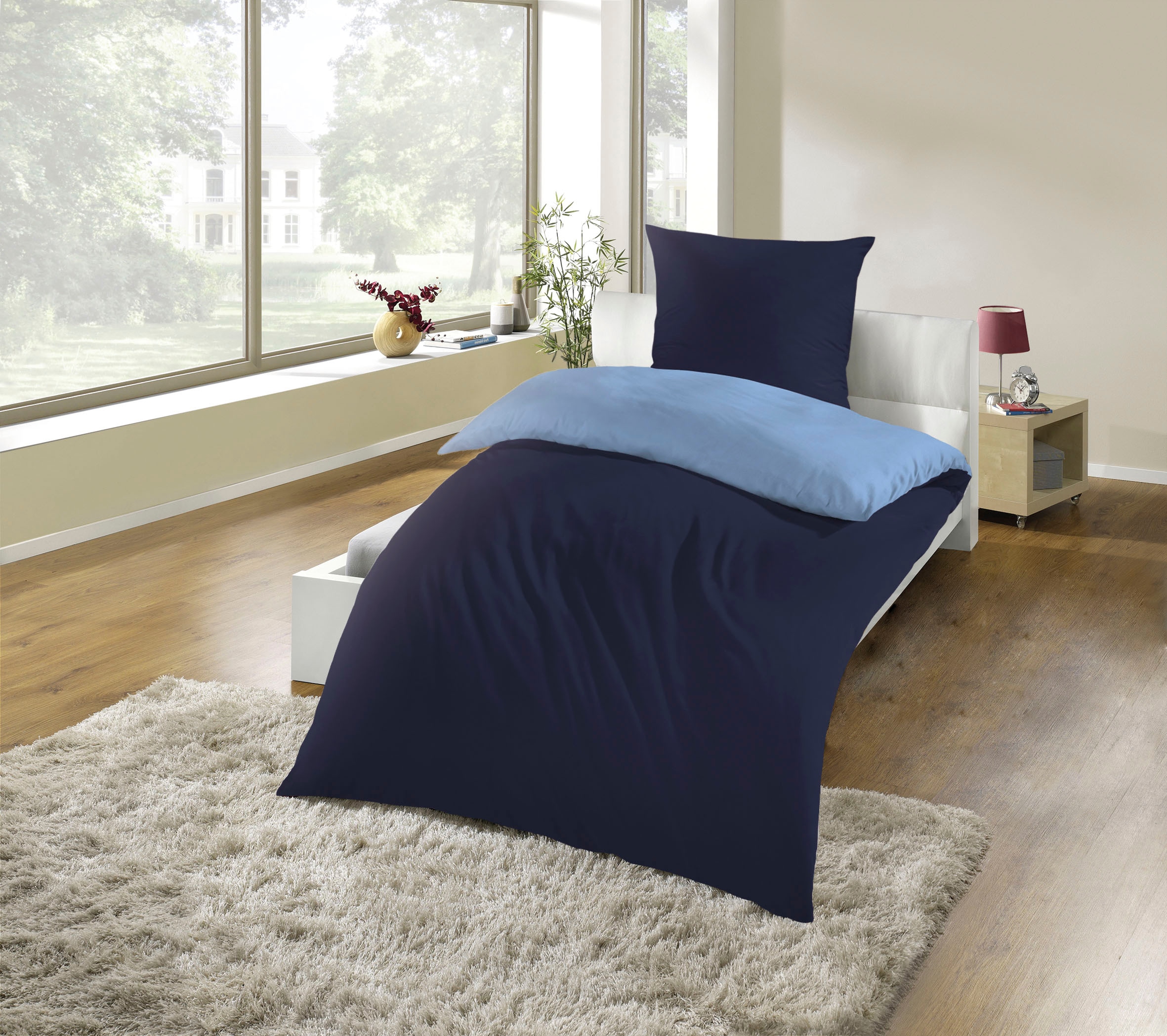 KiNZLER Wendebettwäsche »Mikrofaser "Cashmere Touch"« 2 Unifarben, besonders weich