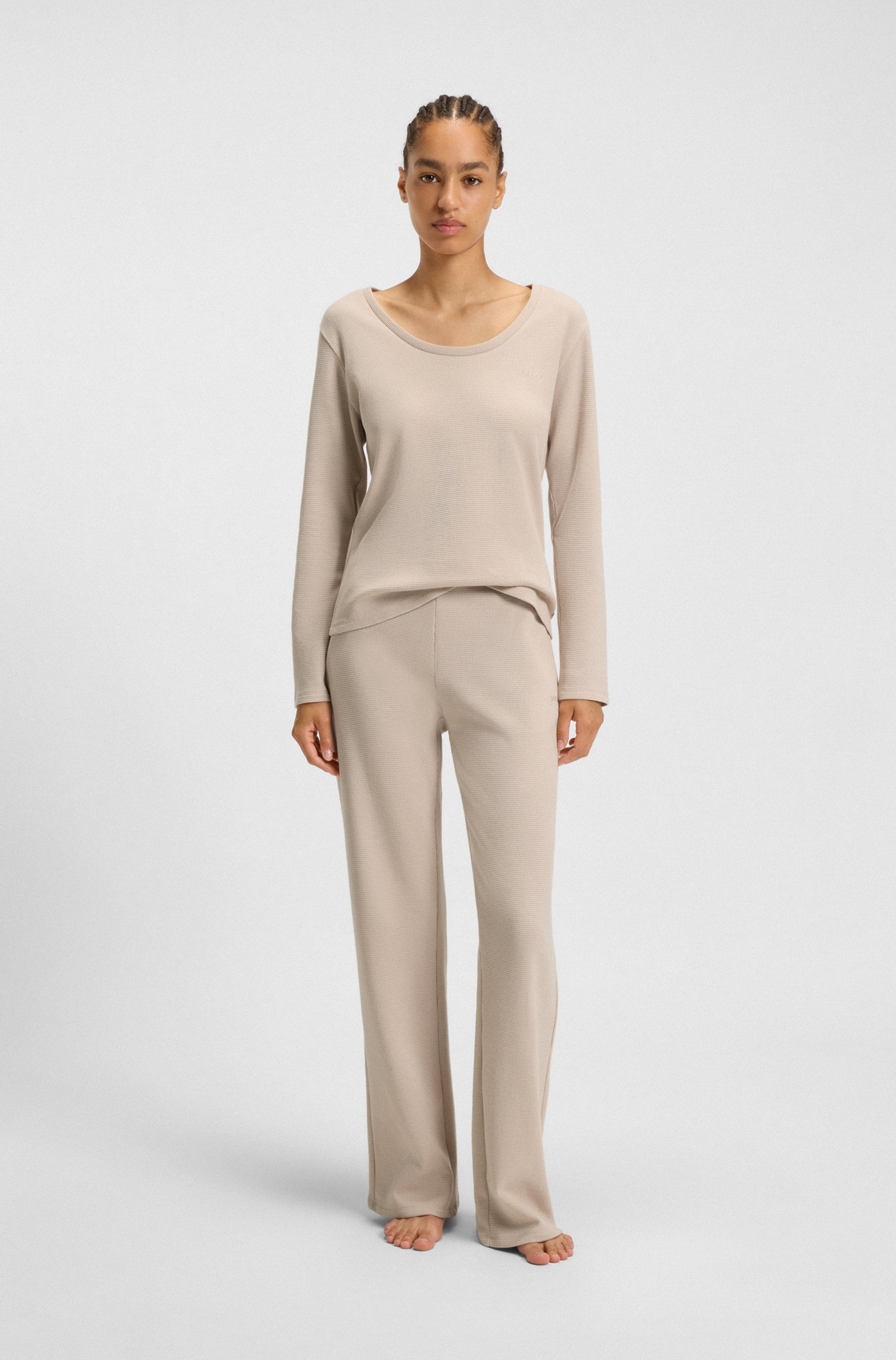 BOSS Pantalon homewear »Waffle«  mit Struktur