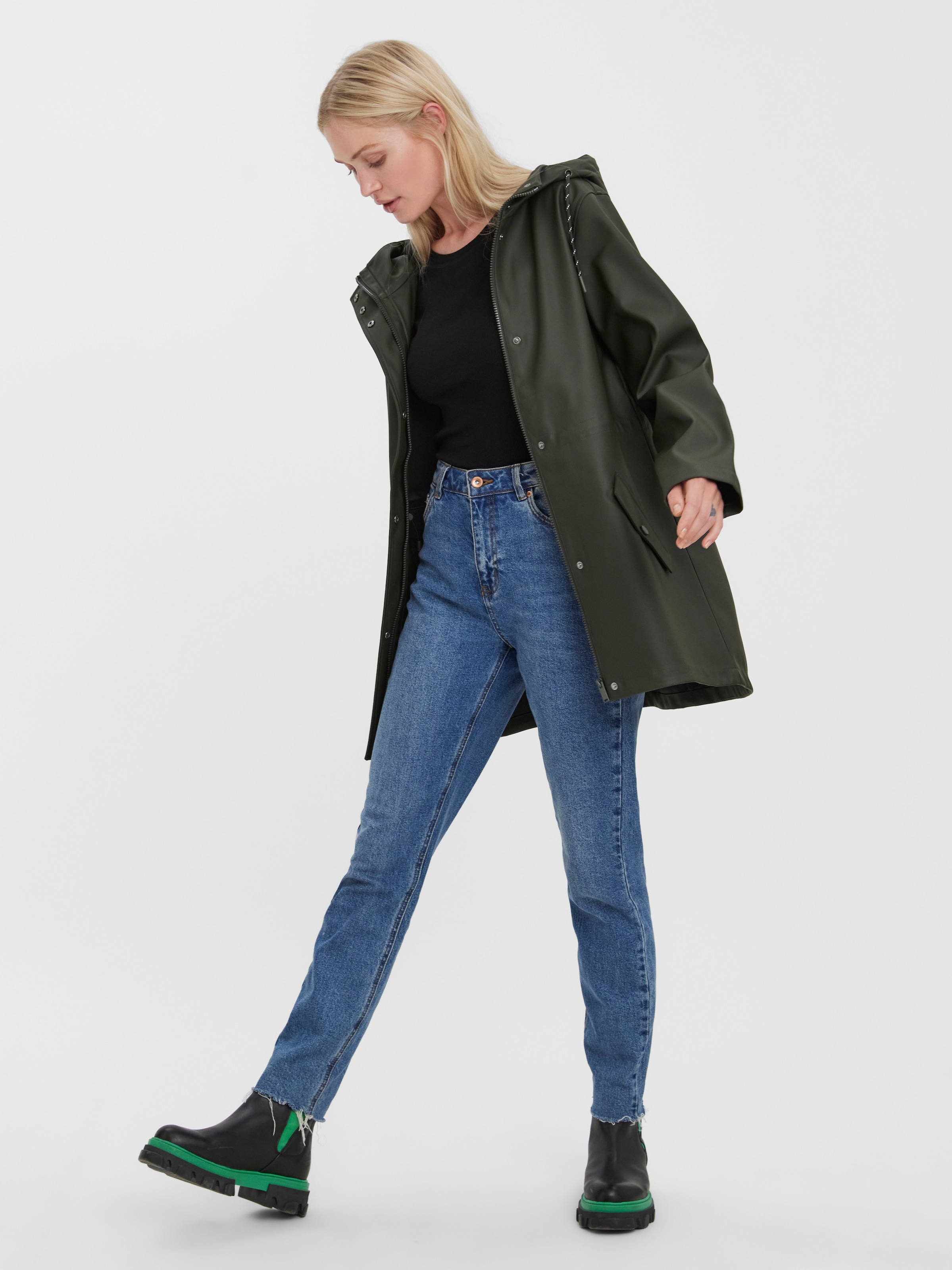 Vero Moda Veste de pluie »VMMALOU COATED JACKET« mit Kapuze Lederimitat