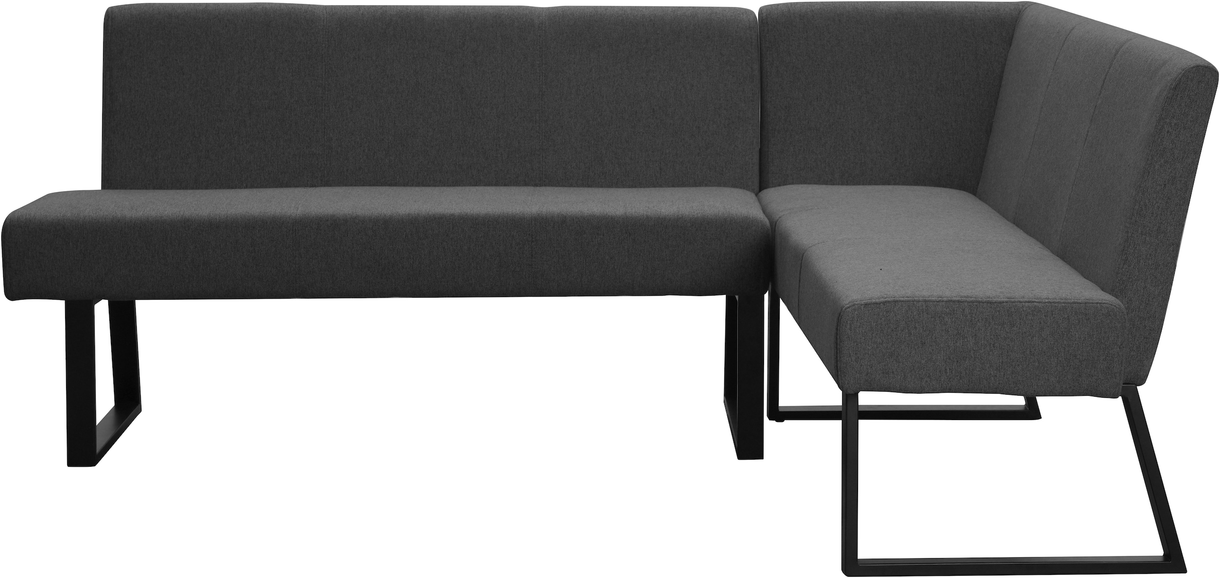 GOODproduct Banc d'angle »Gladiole,« Sitzbank, Esszimmerbank, Bank,  mit Taschenfederkern, schwarzes Metallgestell, Breite 190 cm