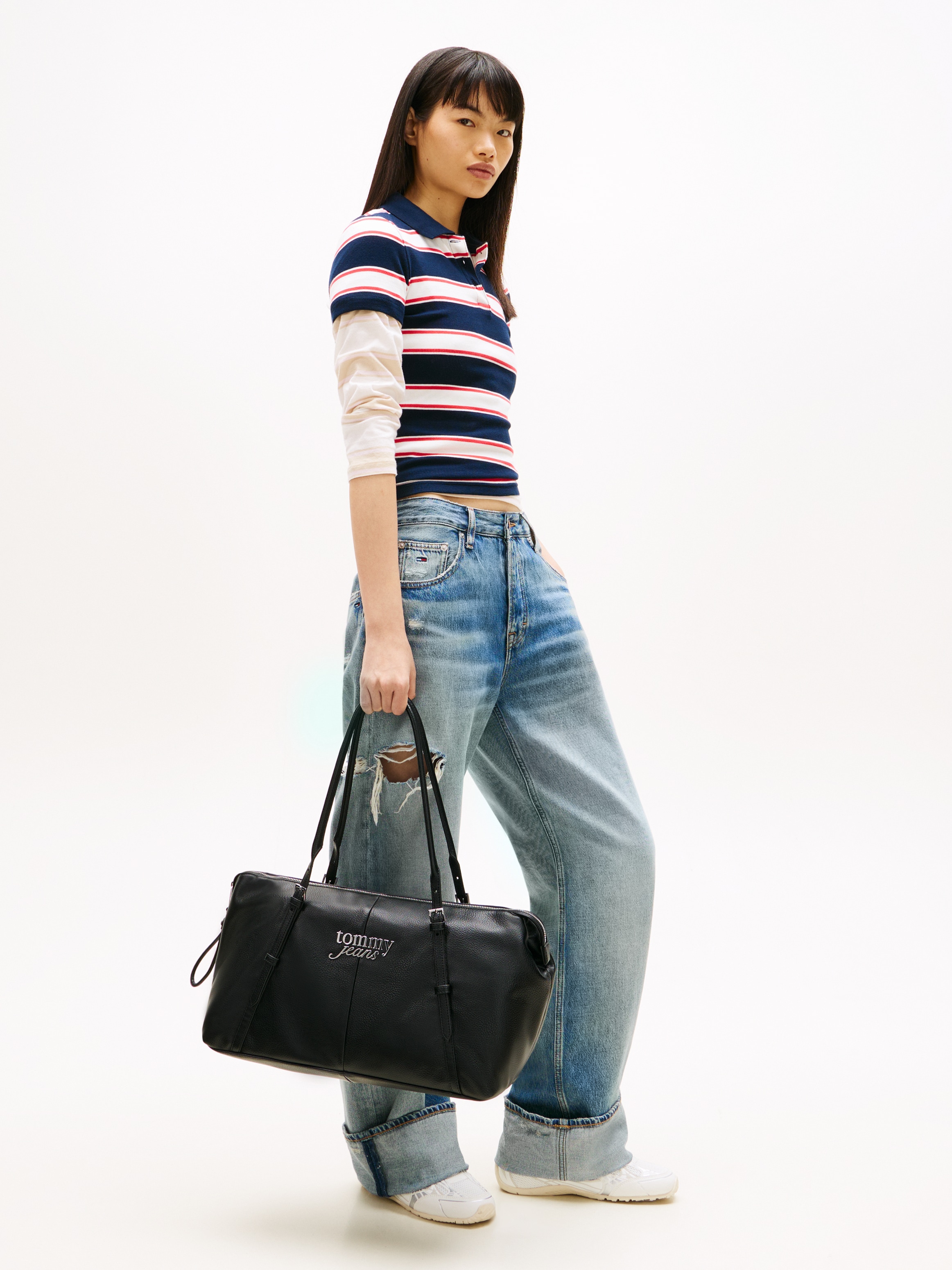 Tommy Jeans Sac de transport »TJW BOLD EW TOTE« sac unisexe, sac bandoulière, weekender avec logo Tommy Jeans