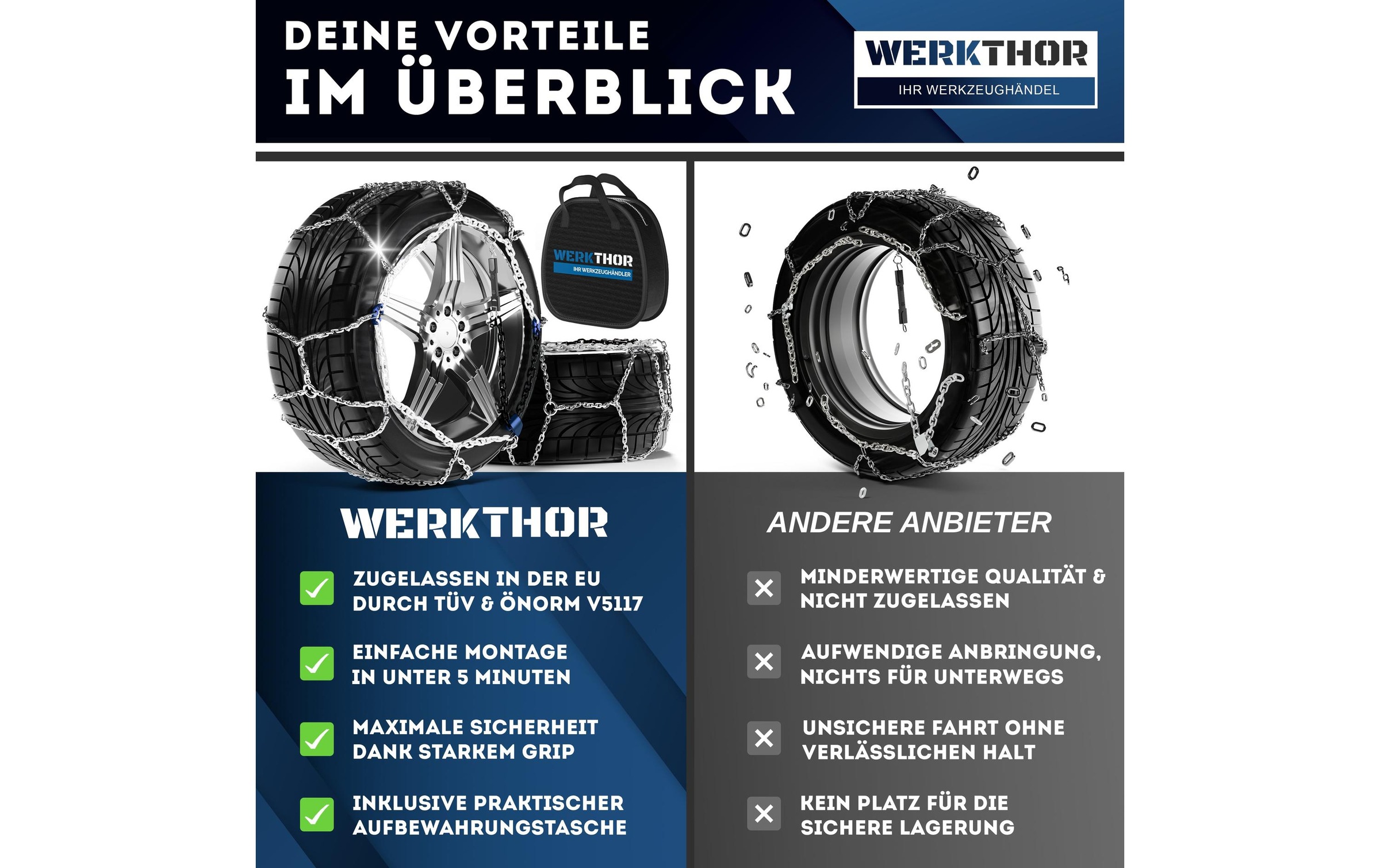   Schneeketten »Werkthor 2er Set WT 80 2er Set«