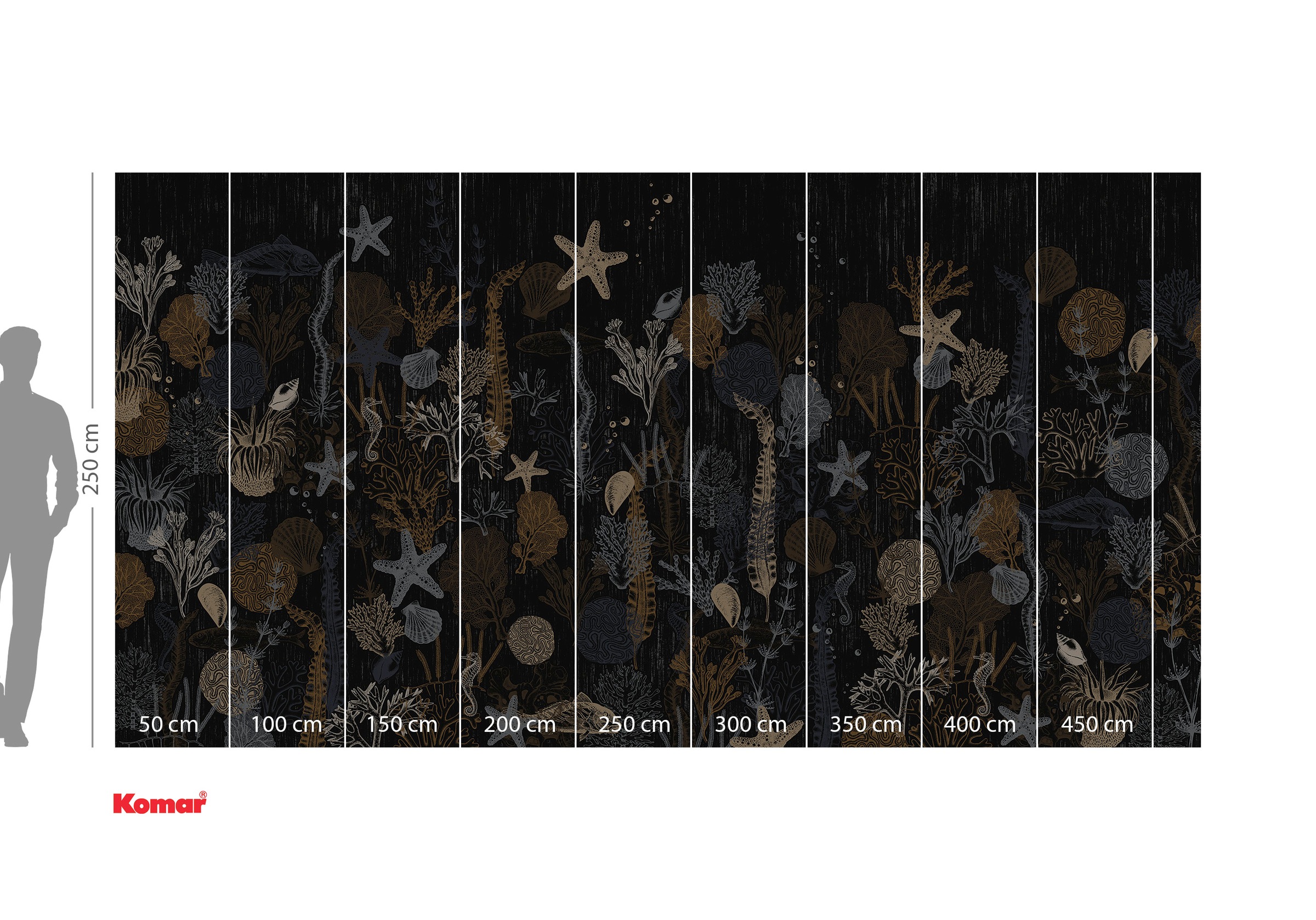 Komar Fototapete »Digitaldruck Vlies -  Deep Delight - Grösse 500 x 250 cm« bedruckt | floral | geblümt | gemustert | tropisch glatt Wohnzimmer, Schlafzimmer