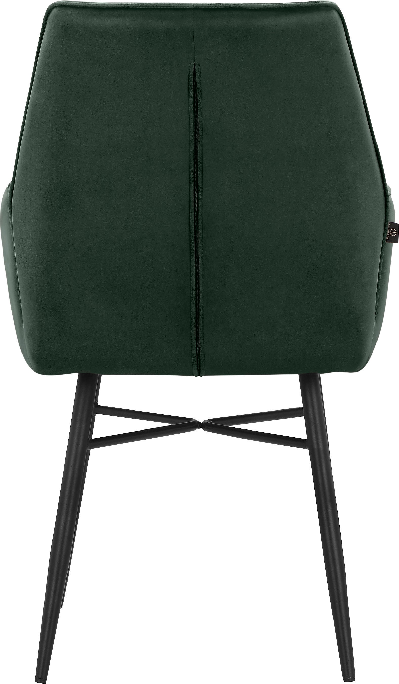 Leonique Chaise de salle à manger »Hrodwyn« () 2 cuisSitz gepolstert, mit horizontale Nähten am Rücken, Sitzhöhe 52 cm