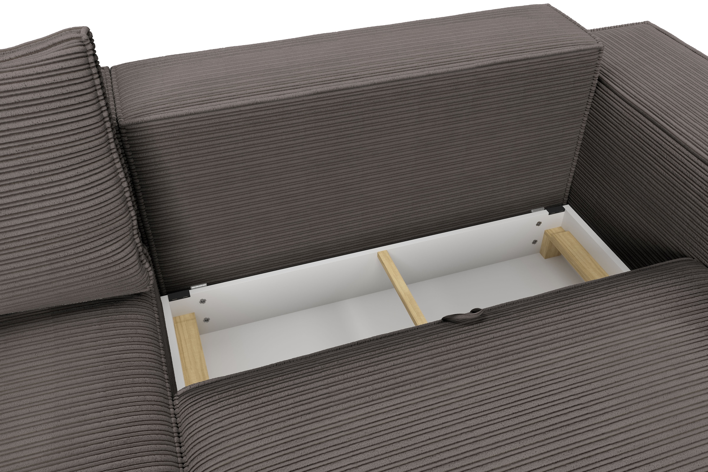 Trends by HG Canapé Big »Conor XXL« fonction couchage + coffre de lit