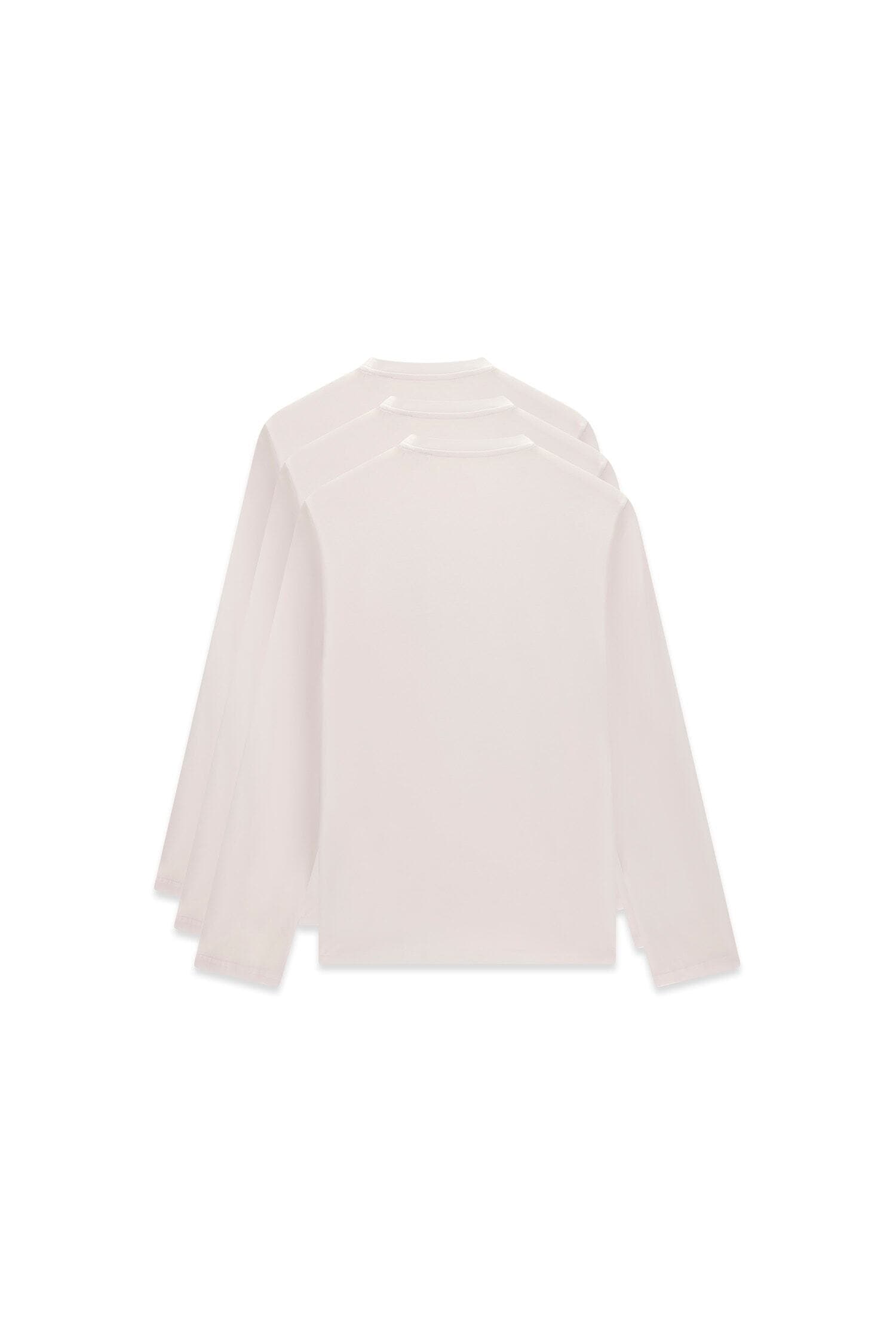 Guess T-shirt à manches longues »TEE CN LS 3 PACK« Paquet, 3 aus reiner Baumwolle