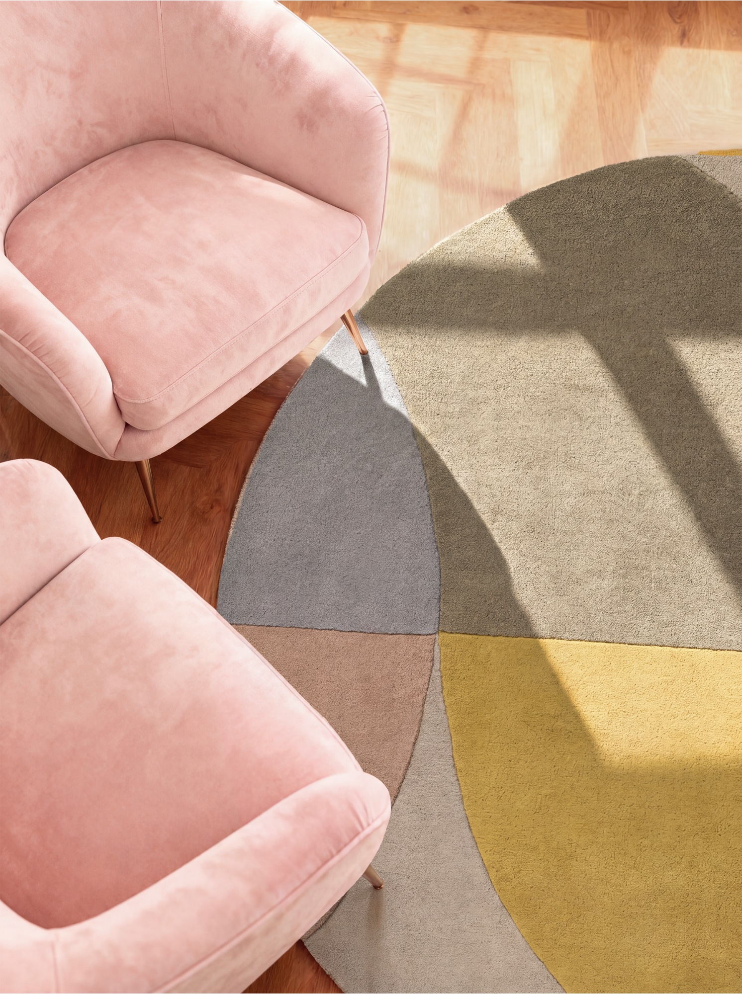 Ted Baker Wollteppich »Savile« rund 17 mm Höhe Wolle, Naturteppich, Handgemacht, Wohnzimmer, Schlafzimmer, bunt