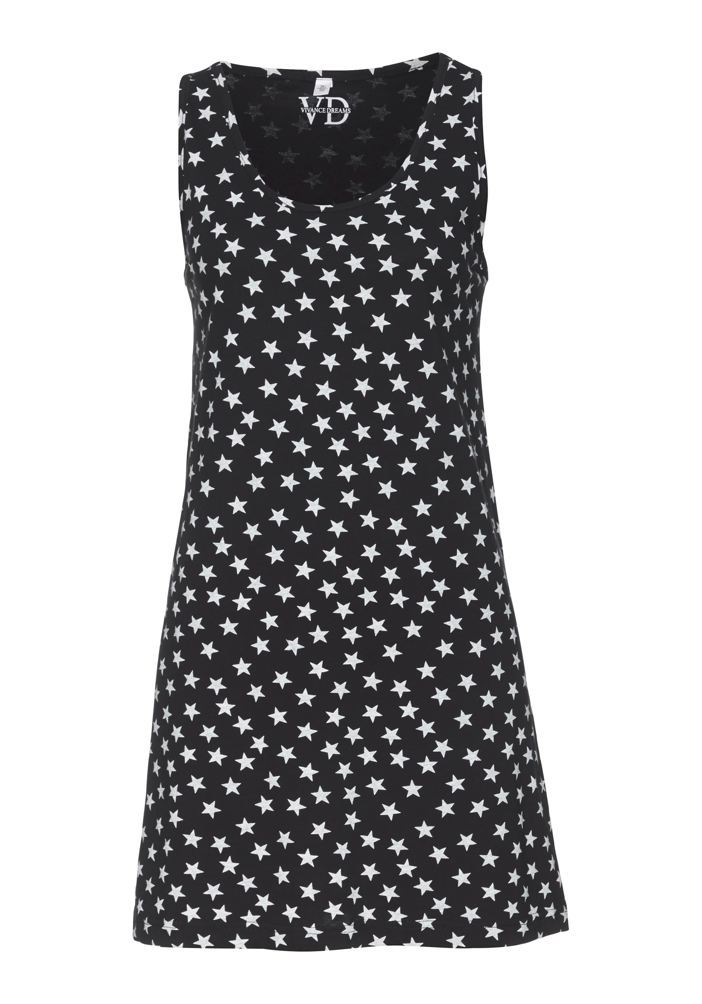 Vivance Dreams Chemise de nuit 2er Pack,  mit grossen Punkten und Sternen