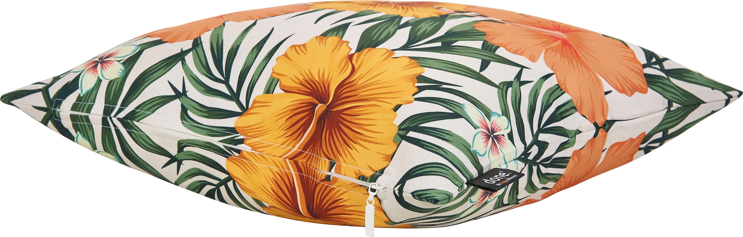 done.® Coussin décoratif »Panama Print Rose Mallow« Beidseitig bedruckte Kissenhüle ohne Füllung, 1 Stück