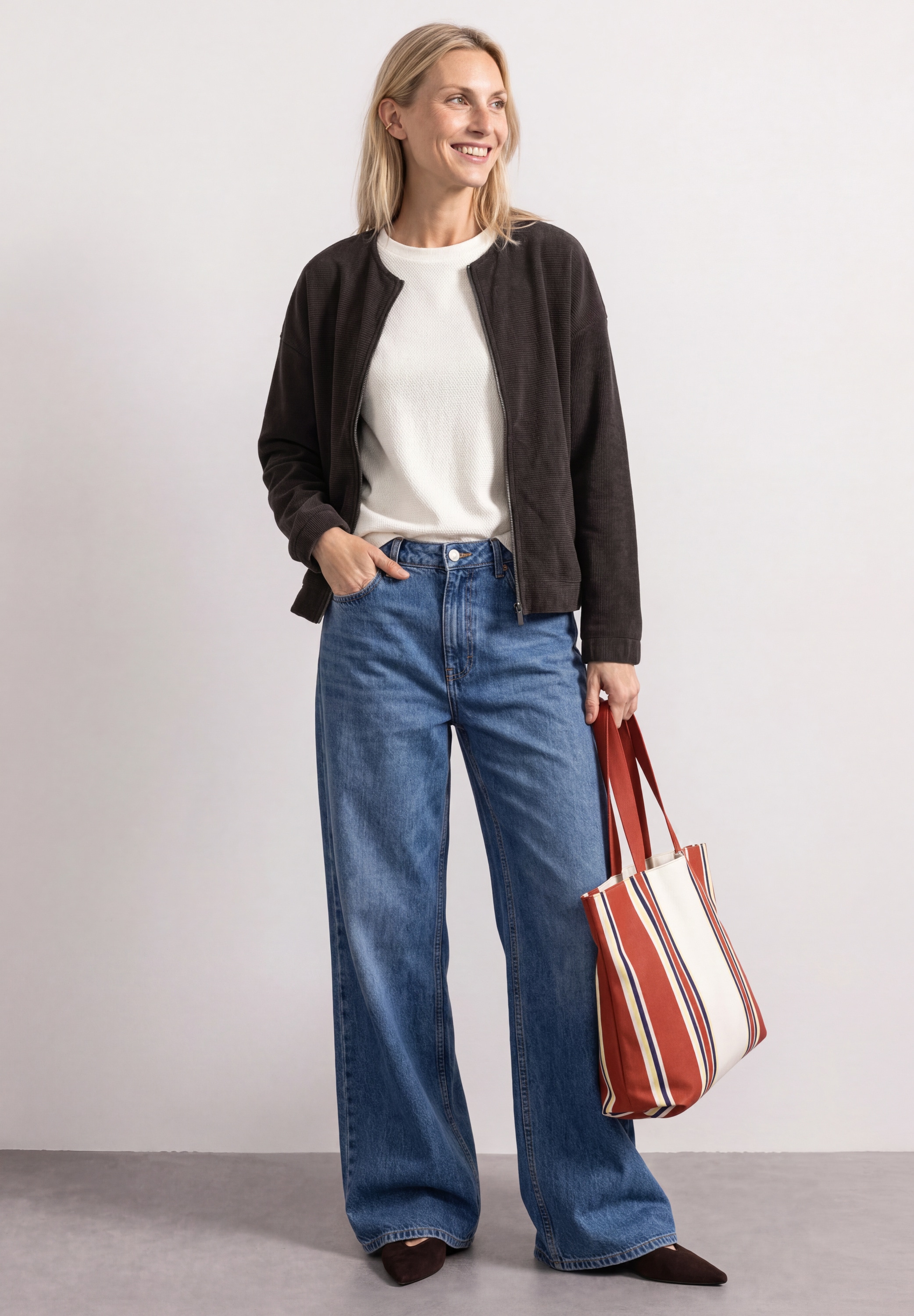 STREET ONE Blouson ohne Kapuze mit Rundhals in Cord-Optik