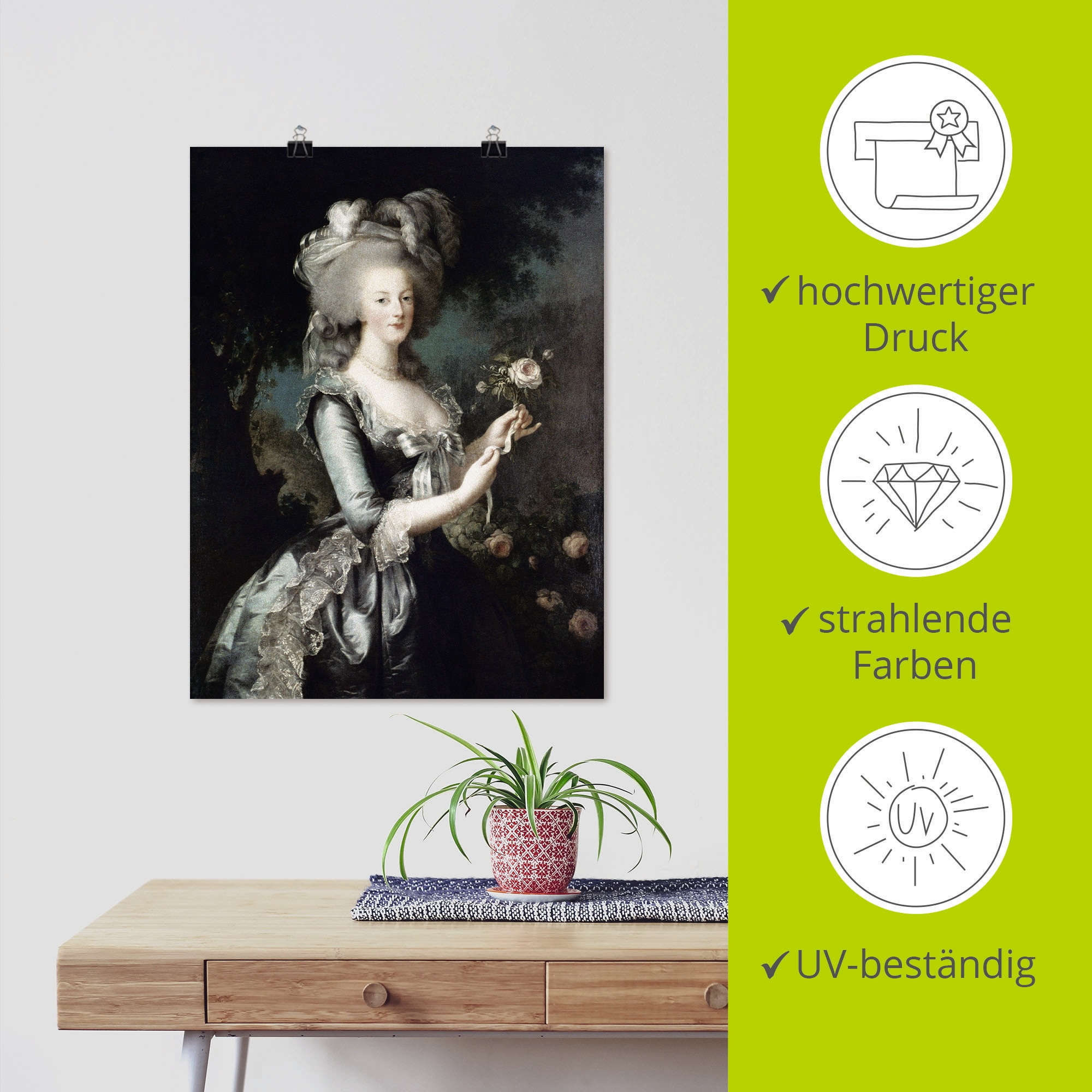 Artland Wandbild »Marie Antoinette, 1783« Menschen 1 Stk. tlg. als Leinwandbild, Poster in verschied. Grössen