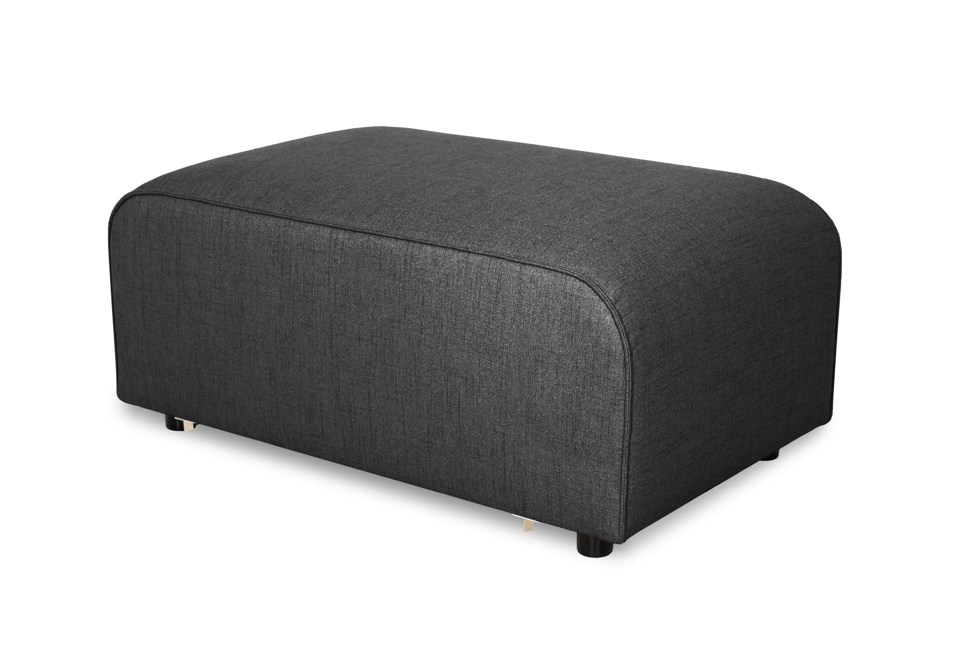 GOODproduct Tabouret rembourré »Naddine« 60x96 cm, tissu structuré effet mélange, avec suspension ondulée