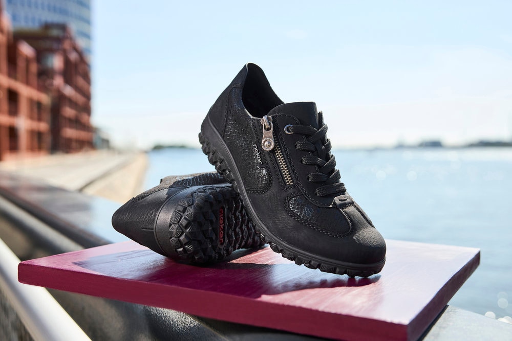 Rieker Baskets compensées  Schnürschuh, Halbschuh, Freizeitsneaker mit Reissverschluss