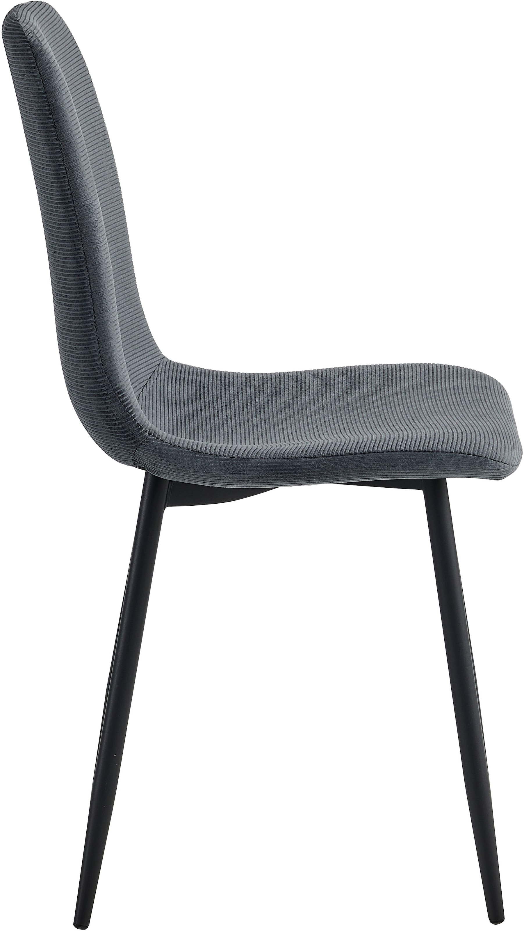 HELA Chaise à 4 pieds »LEIPZIG« (Set) 2 cuis4-Fuss,Rundrohrgestell konisch,Cordoptik,Sitzschale gespolstert