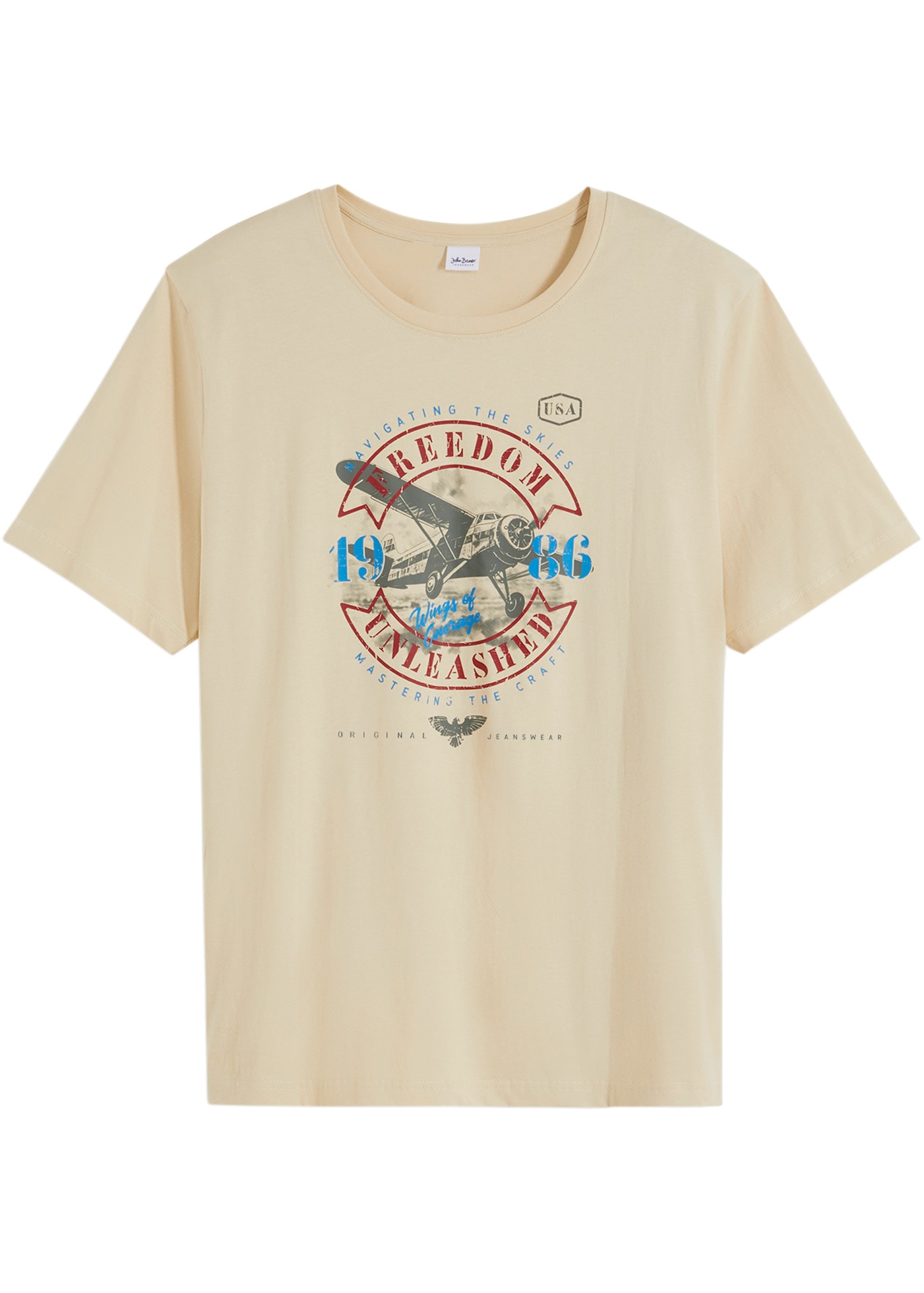 bonprix T-shirt »T-Shirt aus reiner Baumwolle« T-Shirt aus reiner Baumwolle