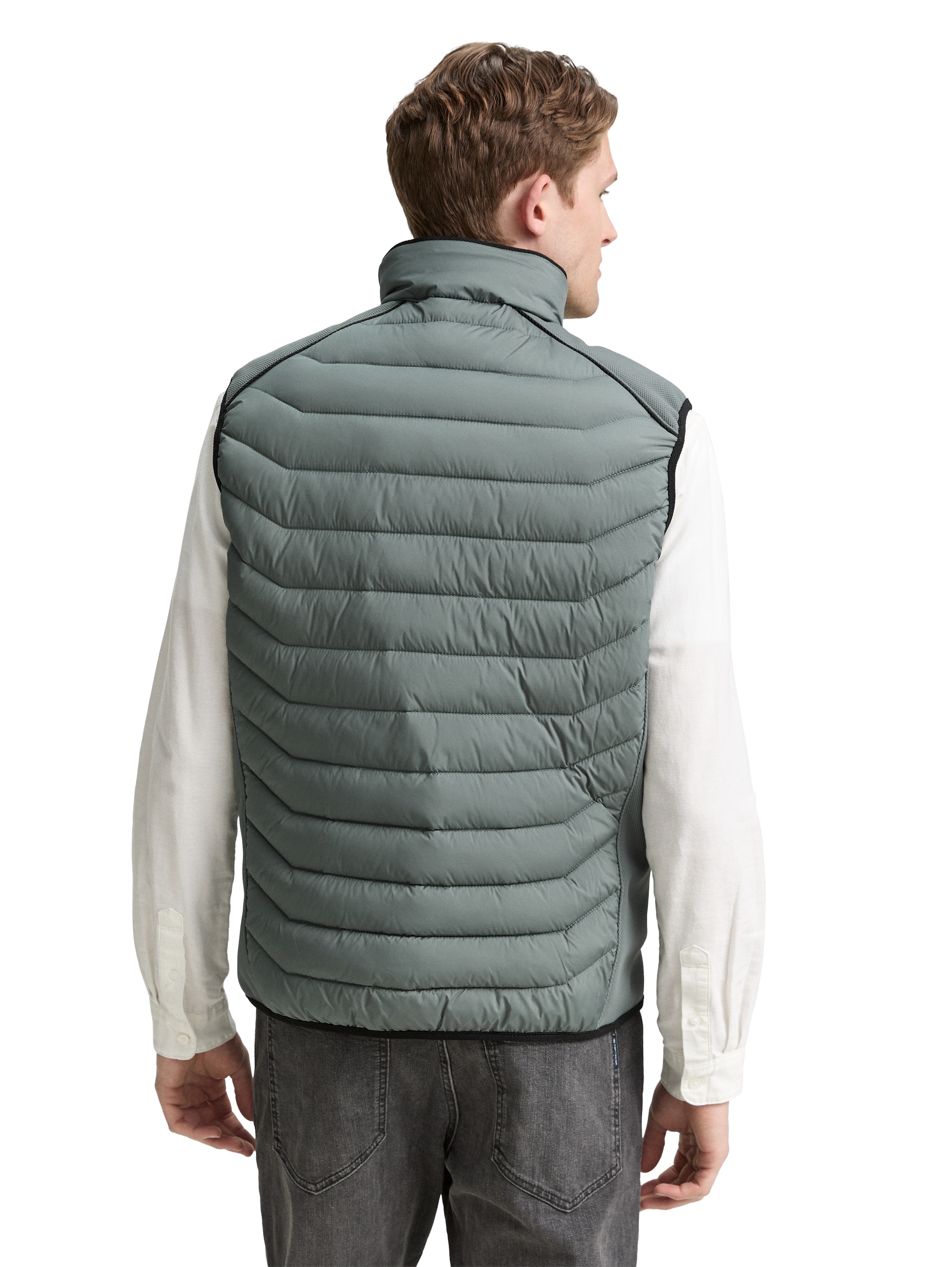 TOM TAILOR Gilet matelassé mit Logo Stickerei