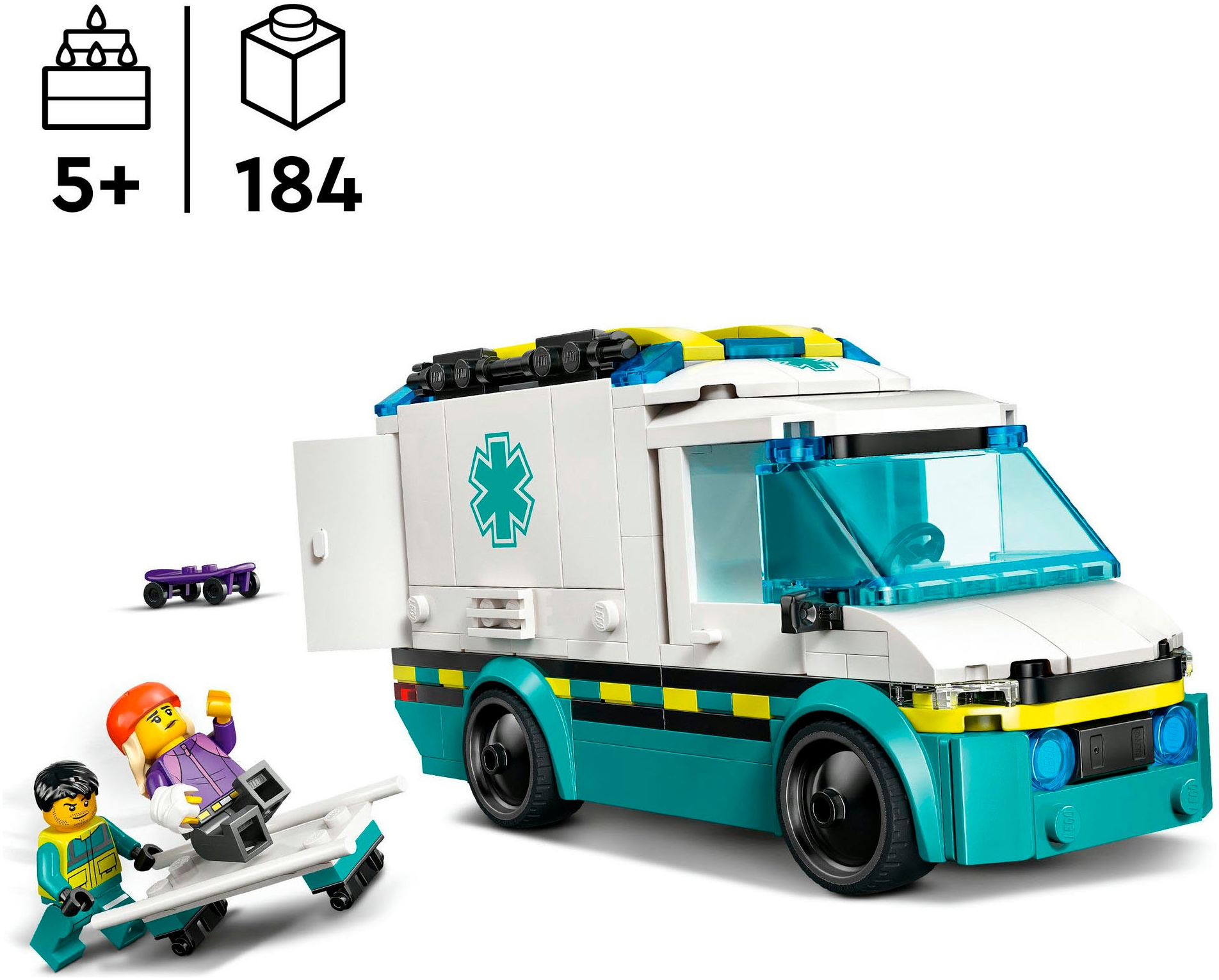 LEGO® Pions de construction »Rettungswagen (60451), LEGO City« Made in Europe