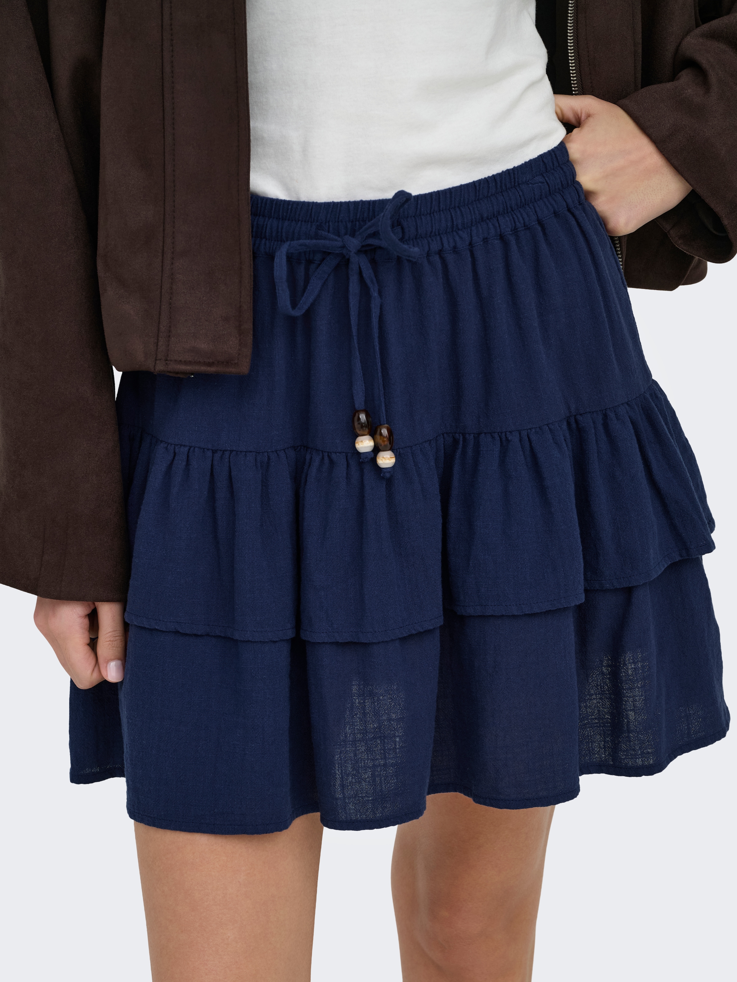 ONLY Minirock »ONLSWAR STRING SHORT SKIRT WVN« Baumwolle