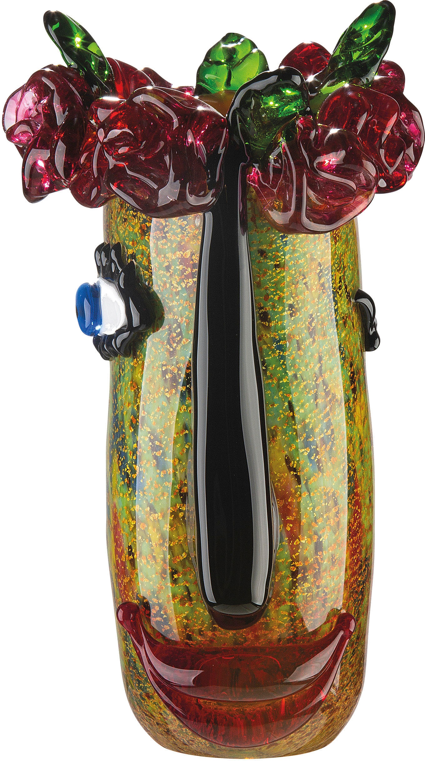 Casablanca by Gilde Tischvase »Floro« dekorative Vase aus Glas, Blumenvase