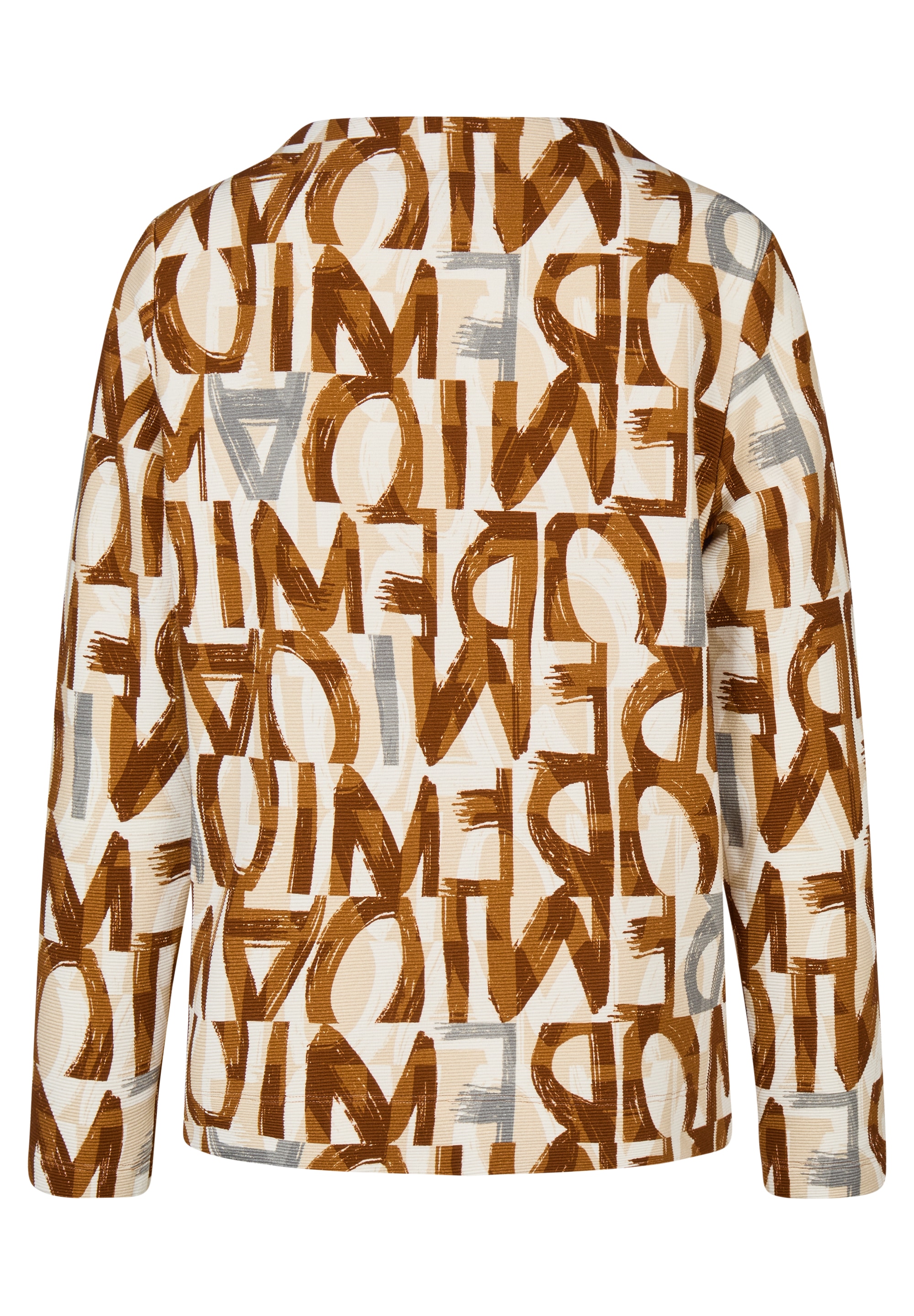 Rabe T-shirt à manches longues avec imprimé intégral et col montant