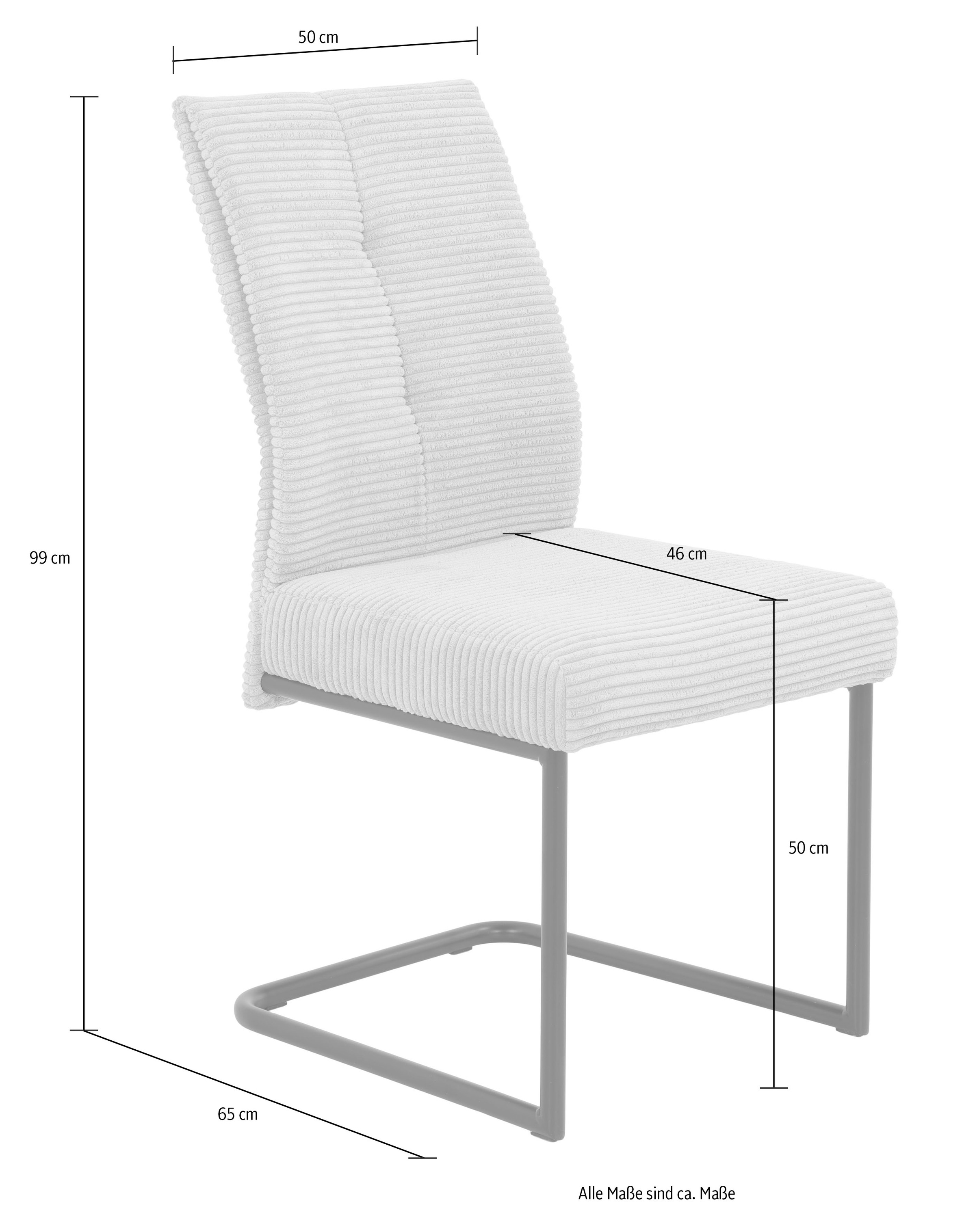 HELA Esszimmerstuhl »Dagmar« (Set) 1 Stk.Schwingstuhl mit bequemer Federkern Polsterung,  Cord Bezug
