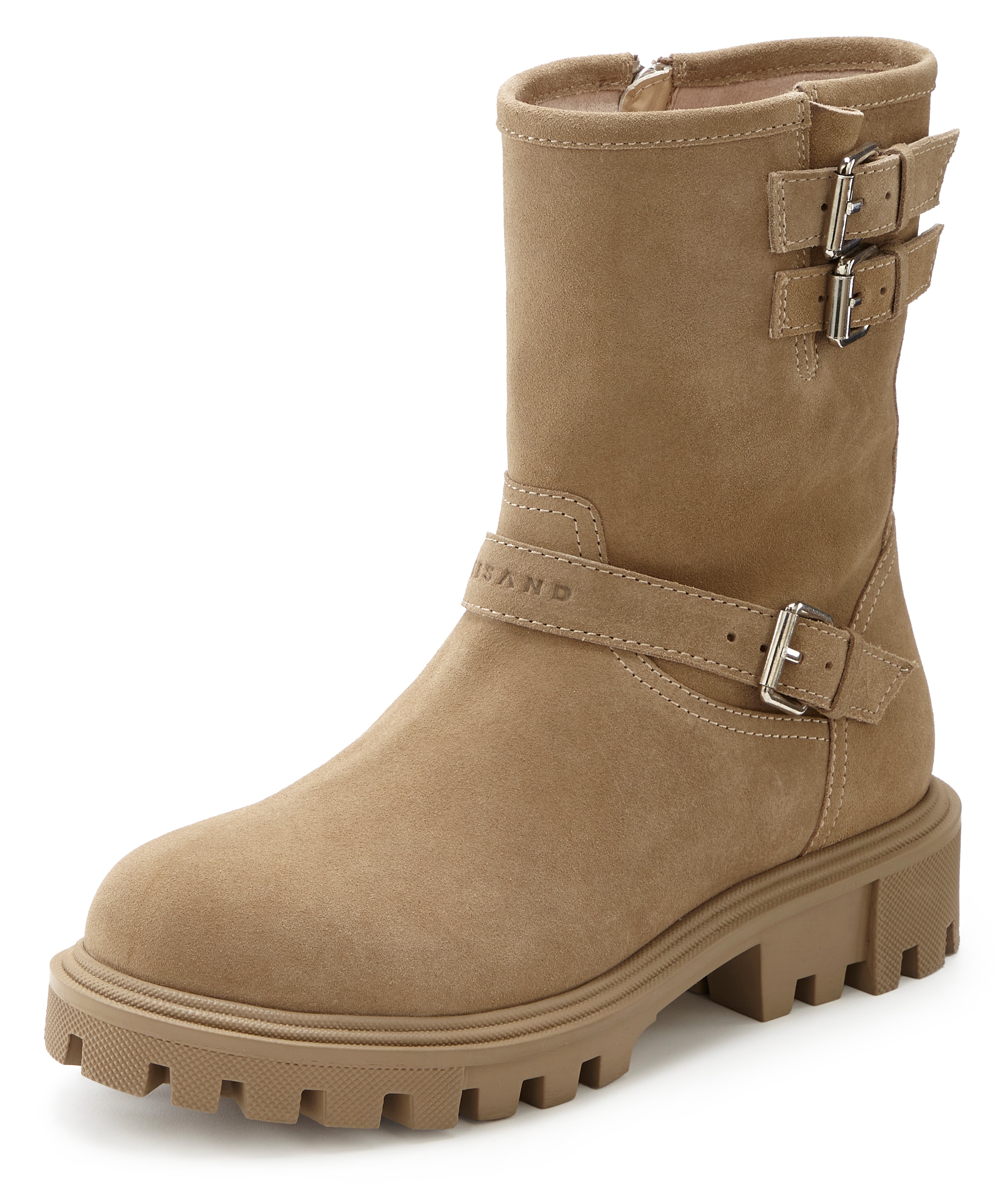 Elbsand Stiefelette »Stiefel, Boots, Bikerboots, Lederstiefelette, Lederboots«  aus Leder mit trendigen Zierschnallen