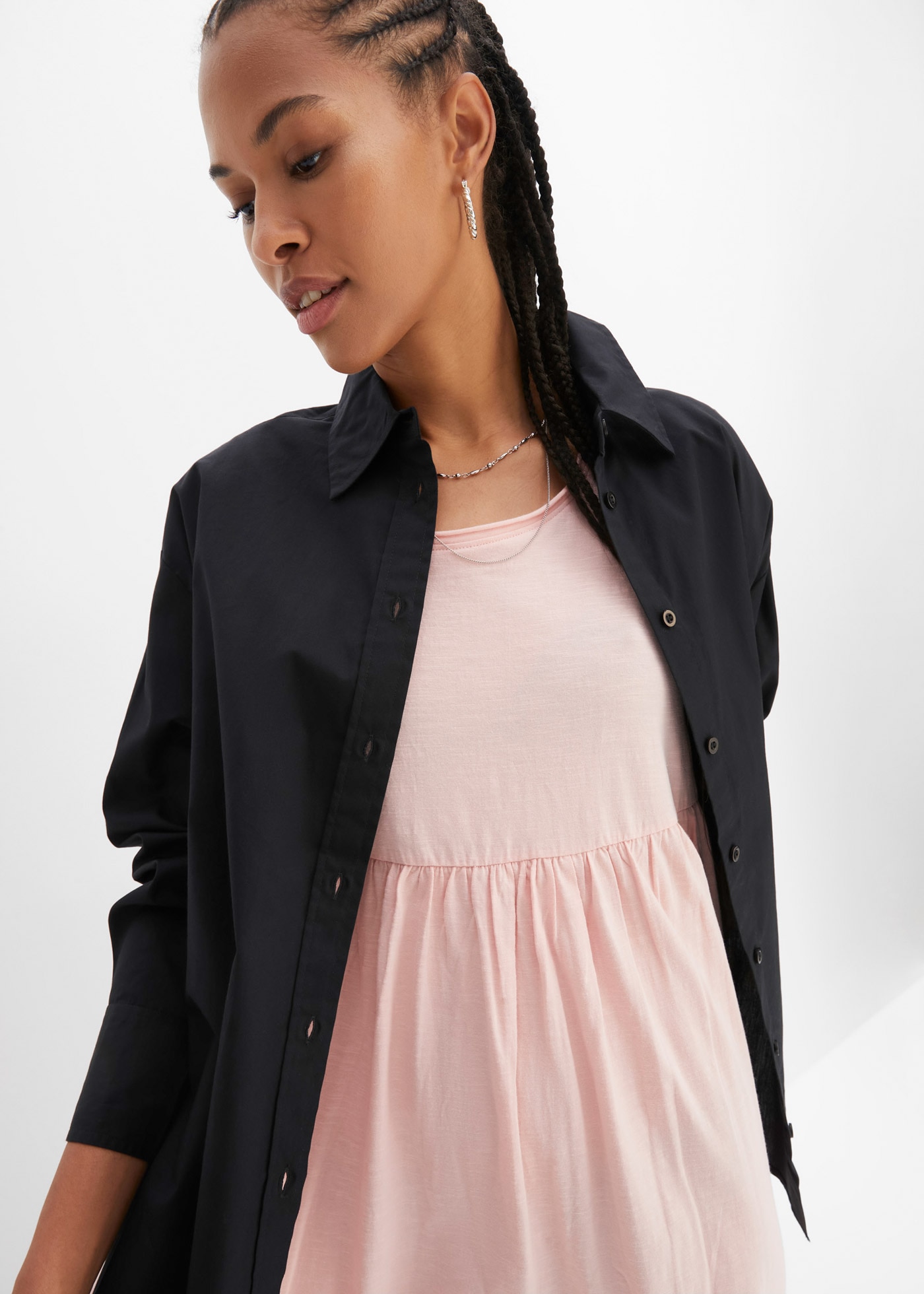 bonprix Robe midi »Midikleid aus reiner Baumwolle« Midikleid aus reiner Baumwolle