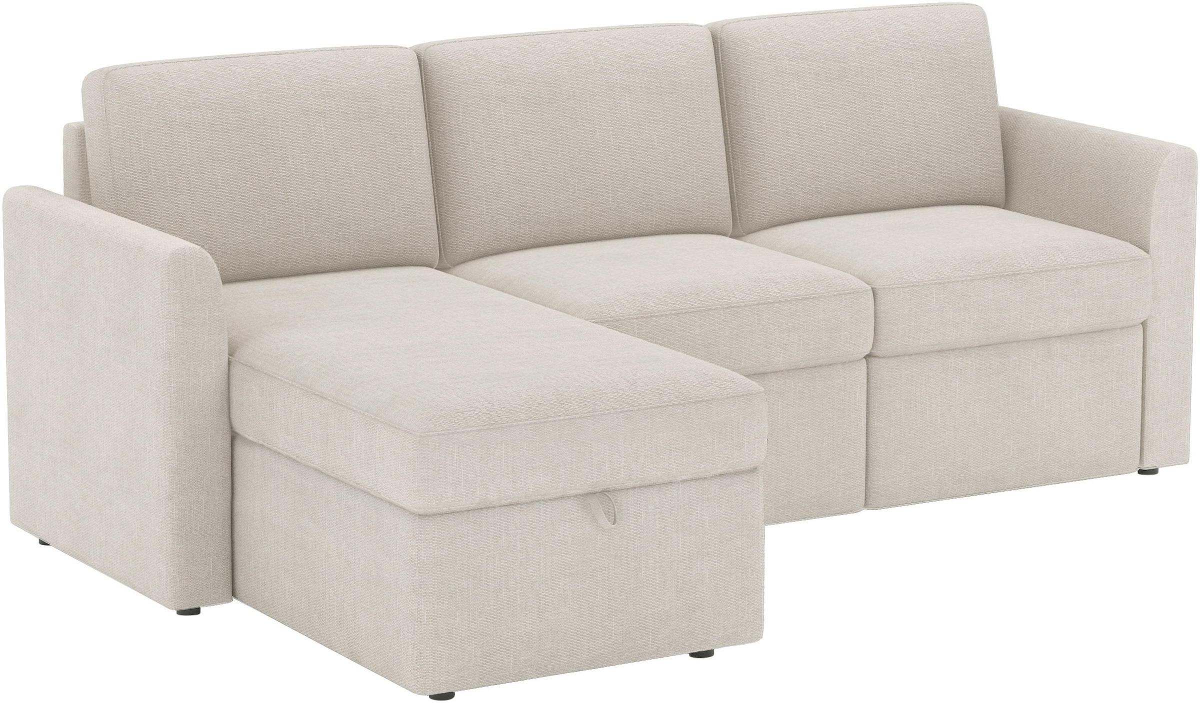 Dorel Home Canapé d'angle »NORDHUS, L-Form, 200 cm, Recamiere rechts/links montierbar« grosser Stauraum, softer Cord und feiner Webstoff-Bezug