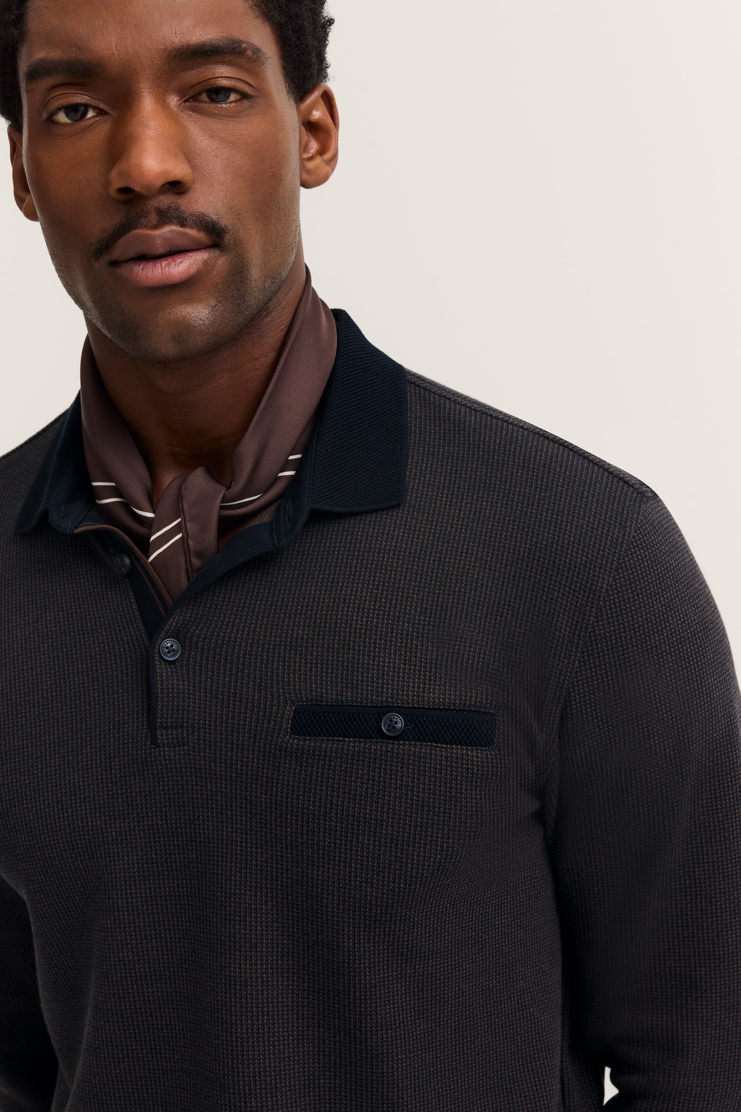 bugatti Langarm-Poloshirt »Modern Fit« mit Brusttasche