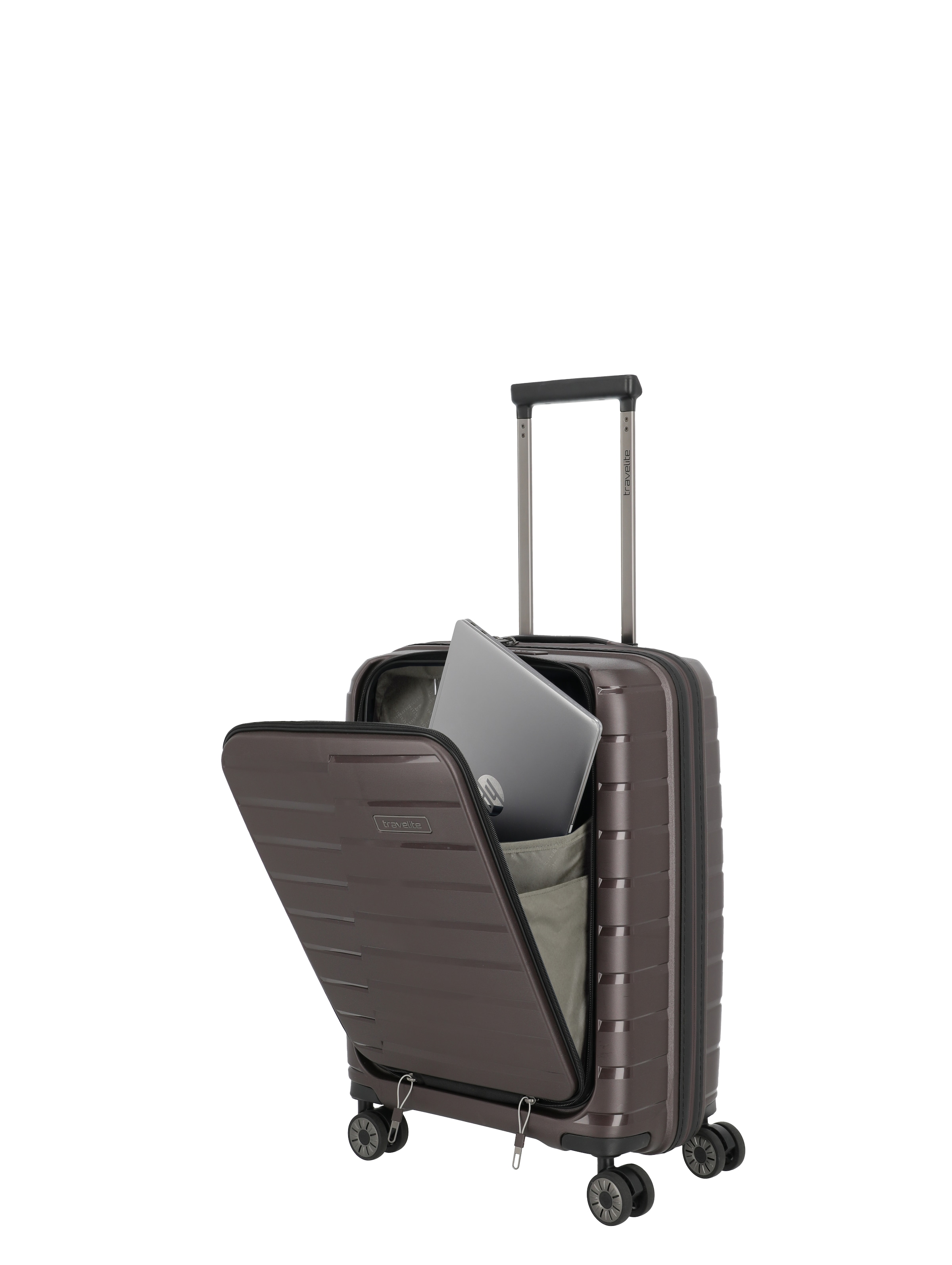 travelite Trolley »AIR BASE Reisekoffer Hartschale« 43 l 4 Rollen widerstandsfähiges Material und cleverer Innenaufteilung