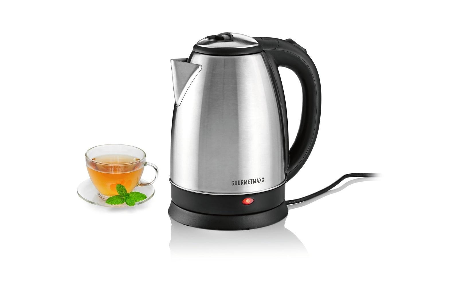 GOURMETmaxx Chauffe-eau »Wasserkocher 30388 1.8 l, Schwarz/Edelstahl«