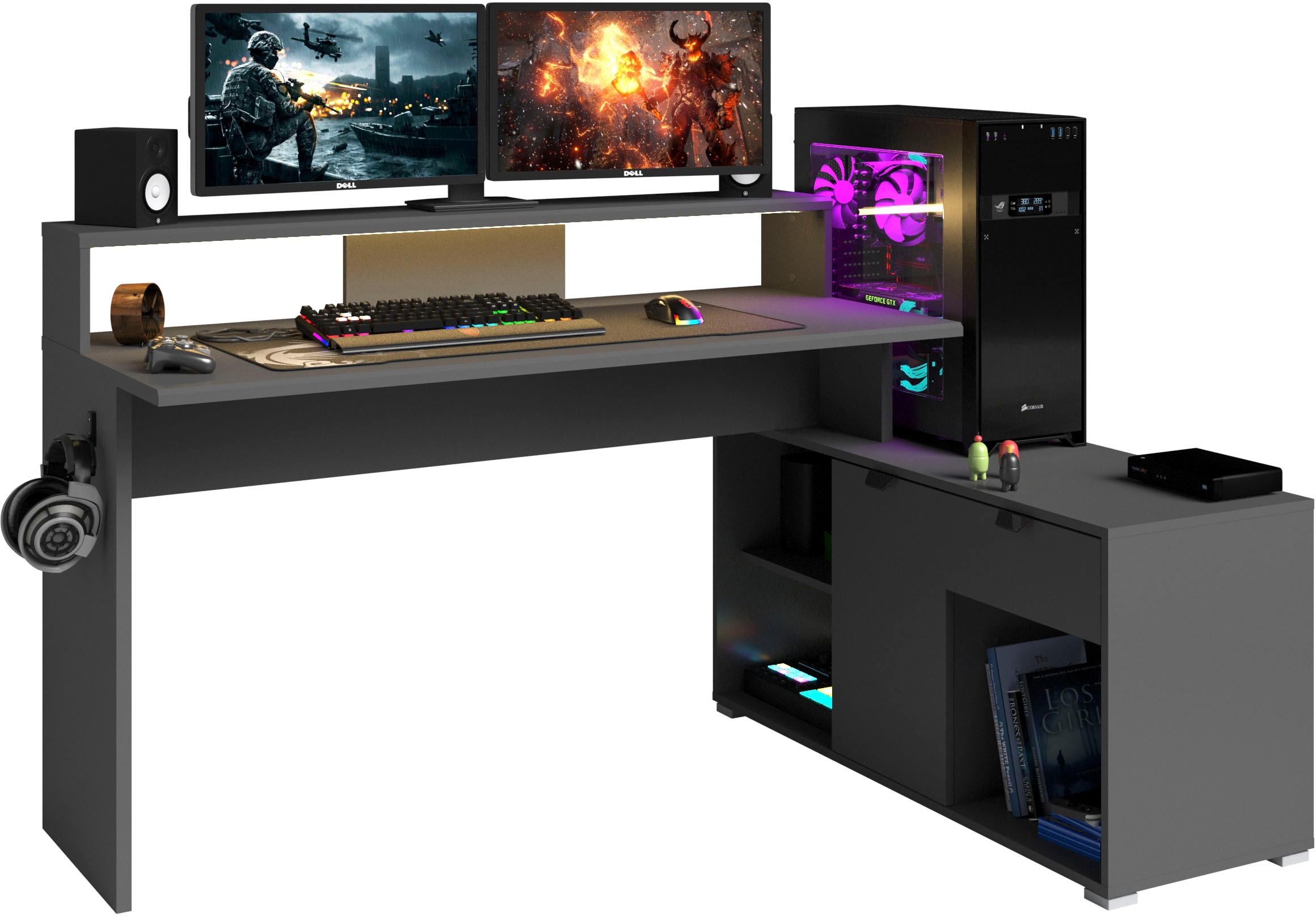 Parisot Table de gaming »Work 11« Set, Ecklösung möglich, 2 cuis tlg.