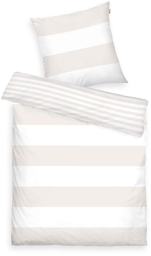 TOM TAILOR HOME Linge de lit réversible »SIENA in Gr. 135x200cm, 155x220cm oder 200x220cm« 2 cuis linge de lit rayé en coton, linge de lit réversible