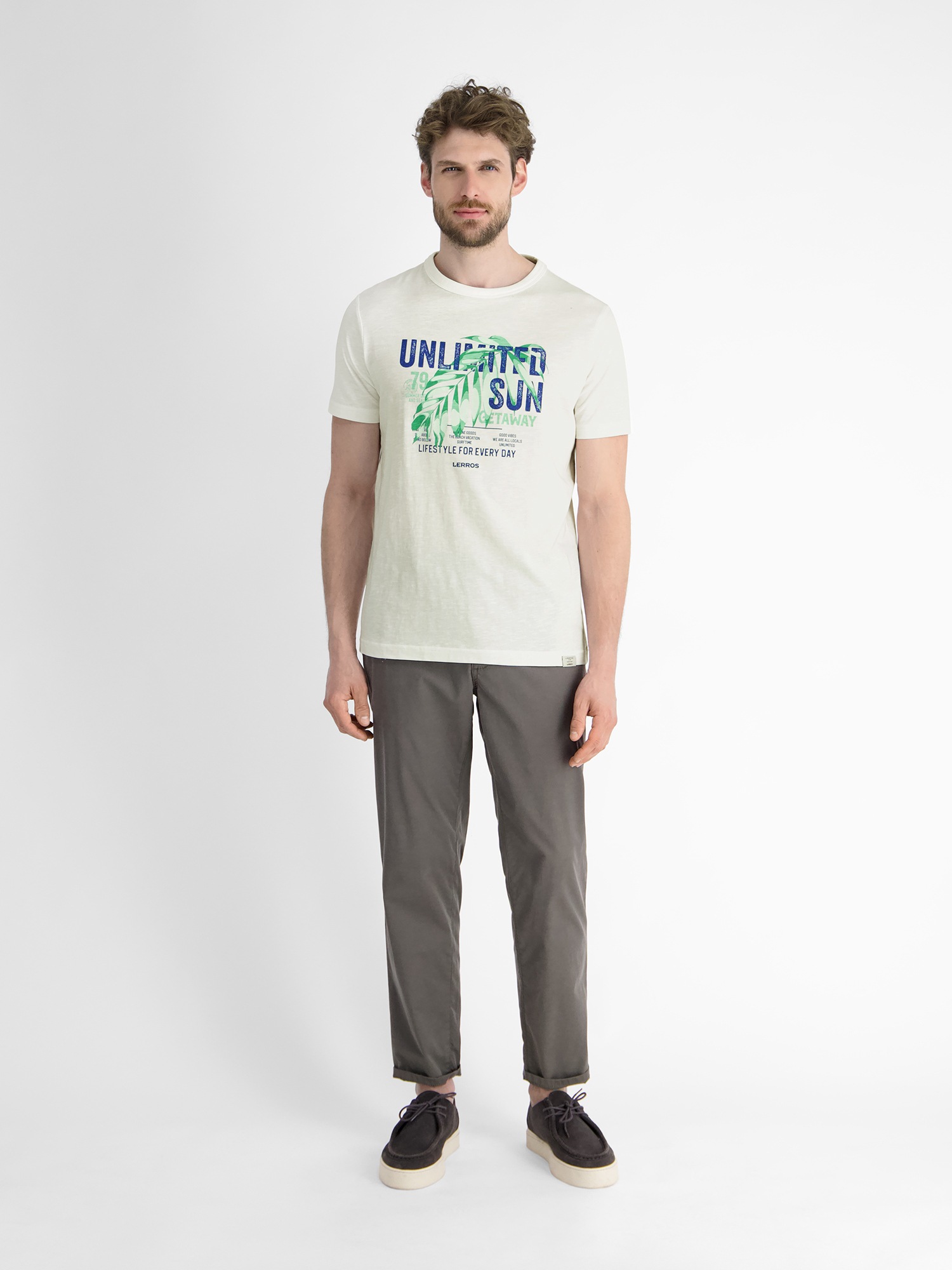 LERROS T-Shirt »Herren T-Shirt mit Brustprint«