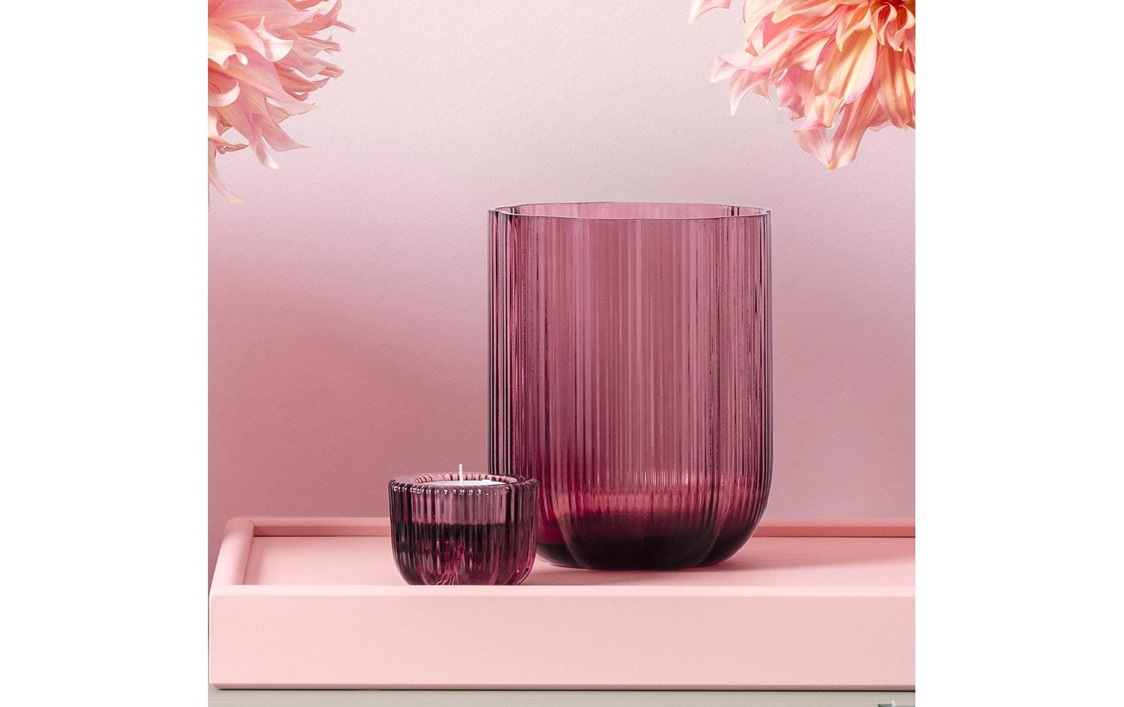 Villeroy & Boch Kerzenhalter »Fleur cassis, 6 Stück« Eleganter Kerzenhalter aus farbigem Glas