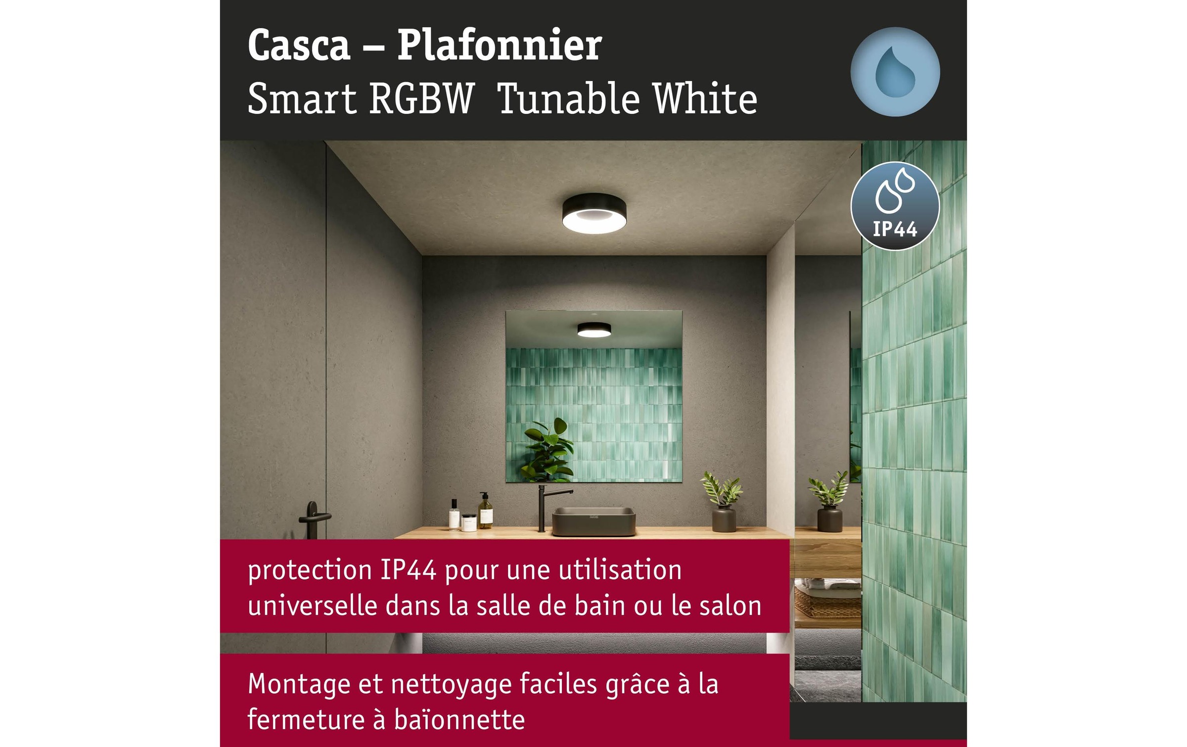 Paulmann Deckenleuchte »Casca« LED-Modul 1 Stk. Tageslichtweiss dimmbar