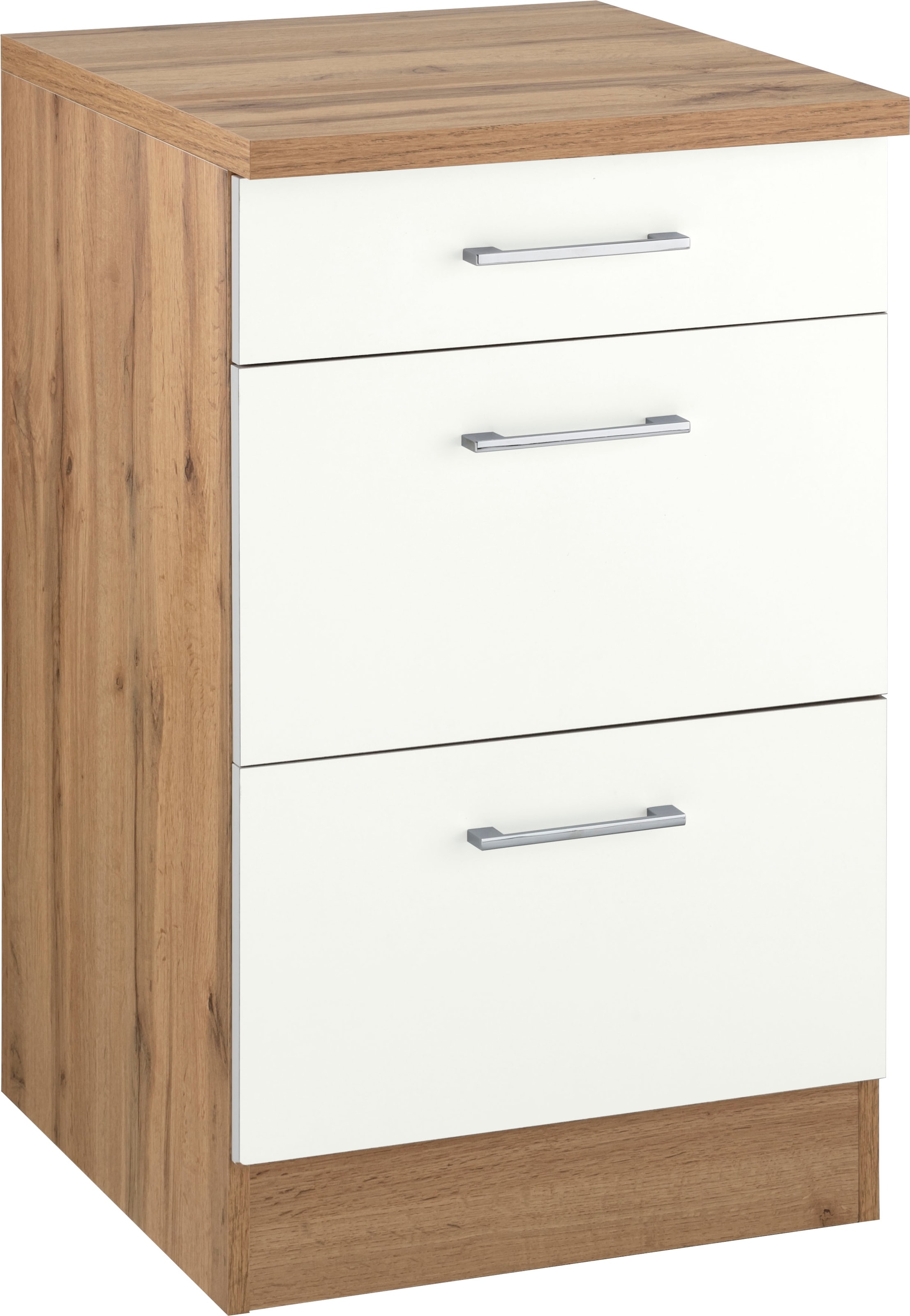 KOCHSTATION Auszugsunterschrank »KS-Colmar« 50 cm, mit Metallgriff, alles sofort greifbar dank zwei grosser Auszüge