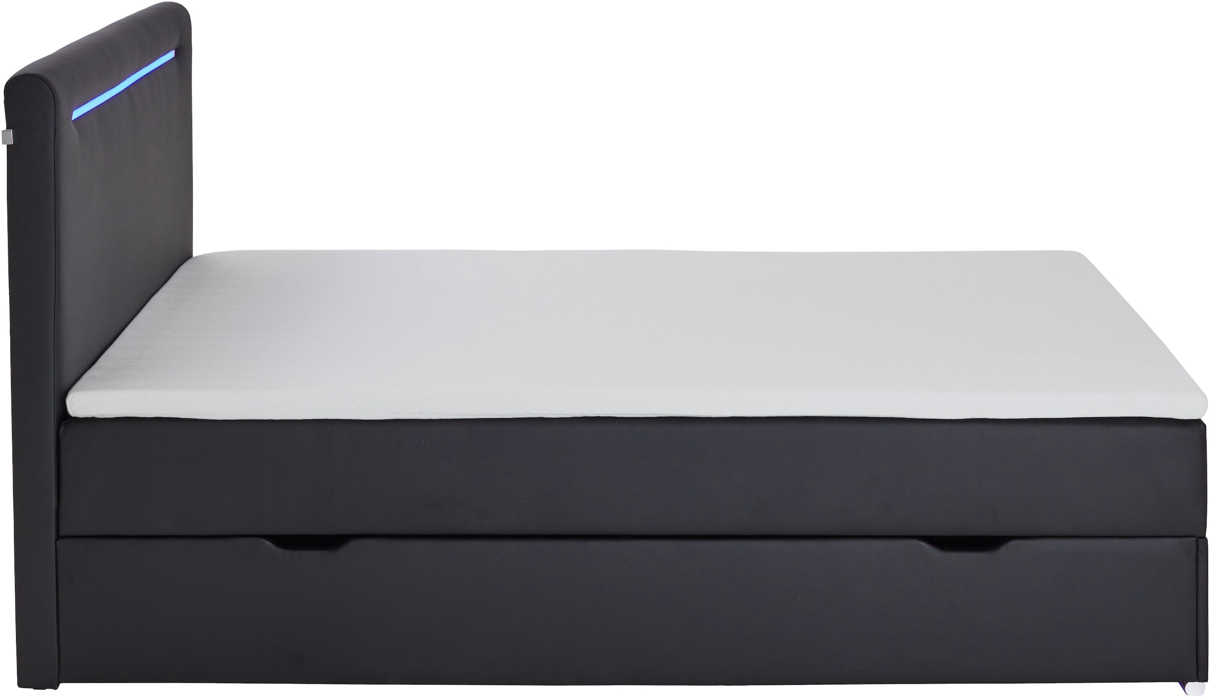 meise.möbel Boxbett »Candela inkl. Bettkasten, Topper & LED-Beleuchtung an Kopfteil & Füssen«