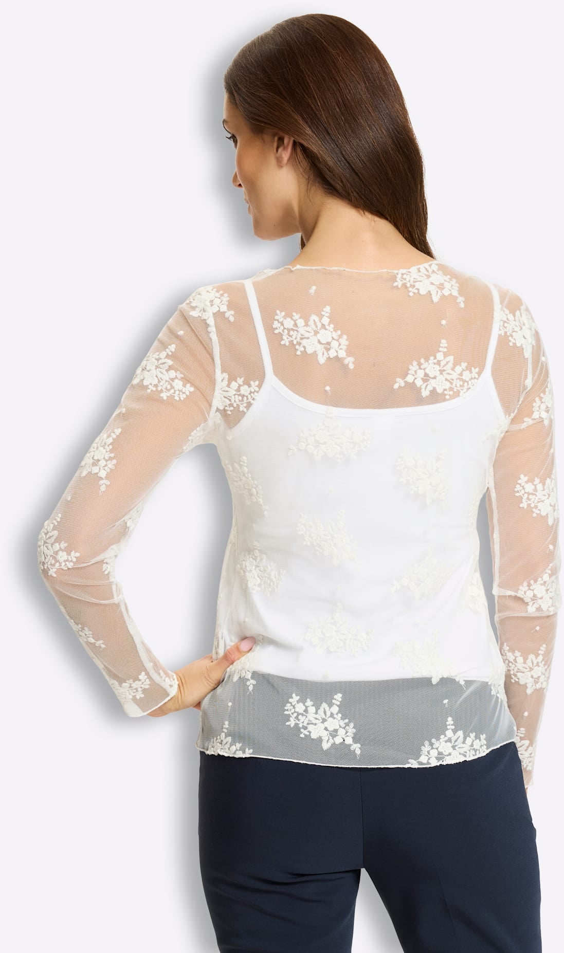 heine Chemise en dentelle »Spitzenshirt« 1