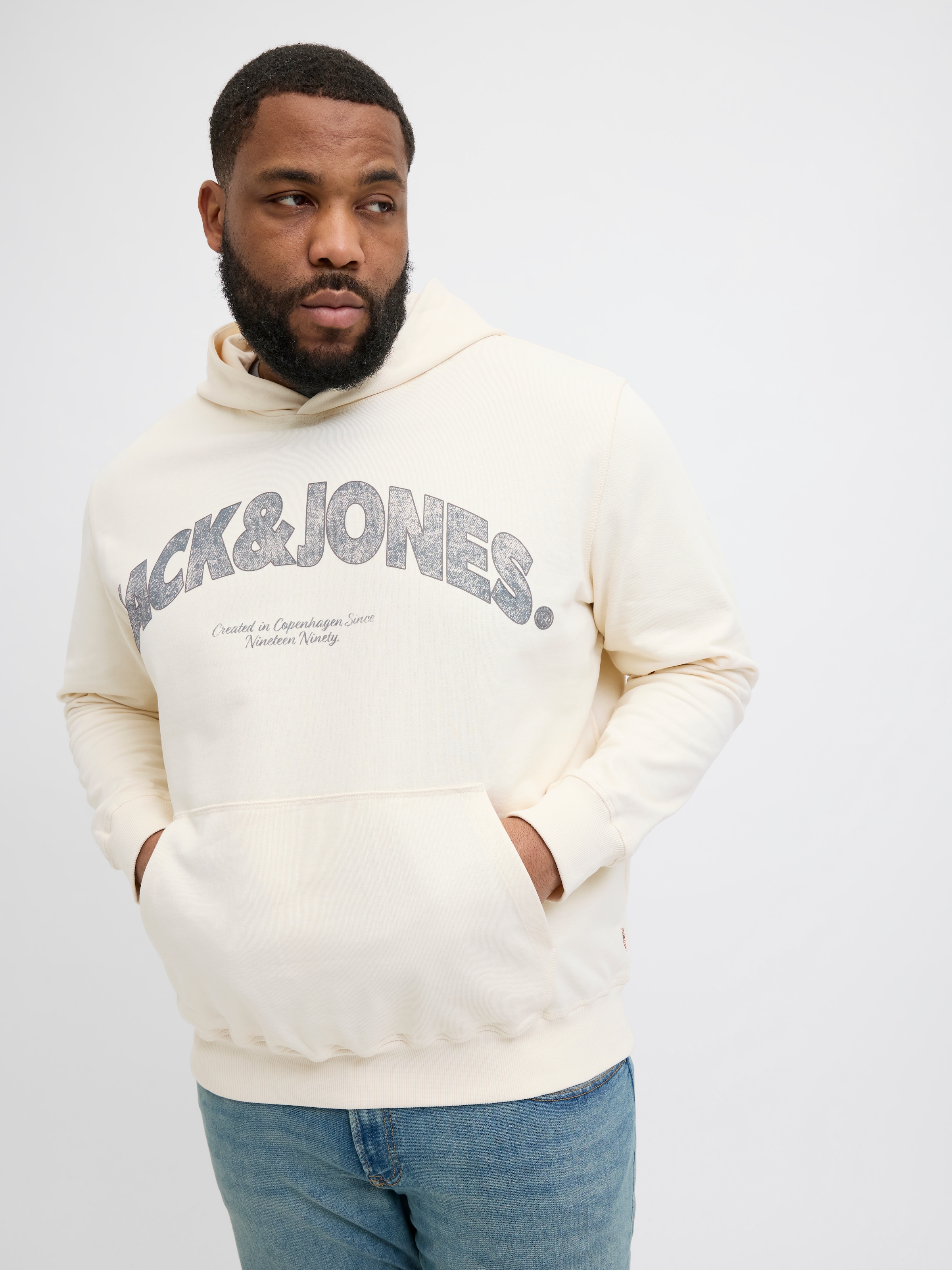 Jack & Jones PlusSize Kapuzensweatshirt »JORALMERIA SWEAT HOOD PLS« mit Logo Print