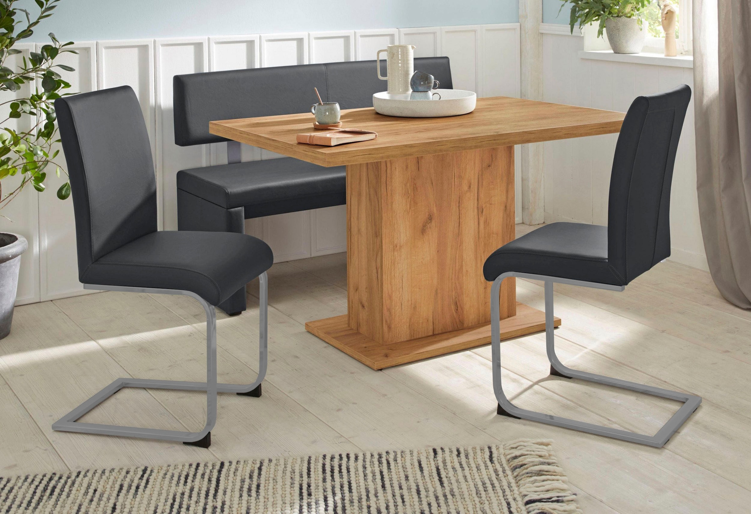 Home affaire Sitzbank »Charissa« mit Lehne, Breite 140, 160 oder 180 cm