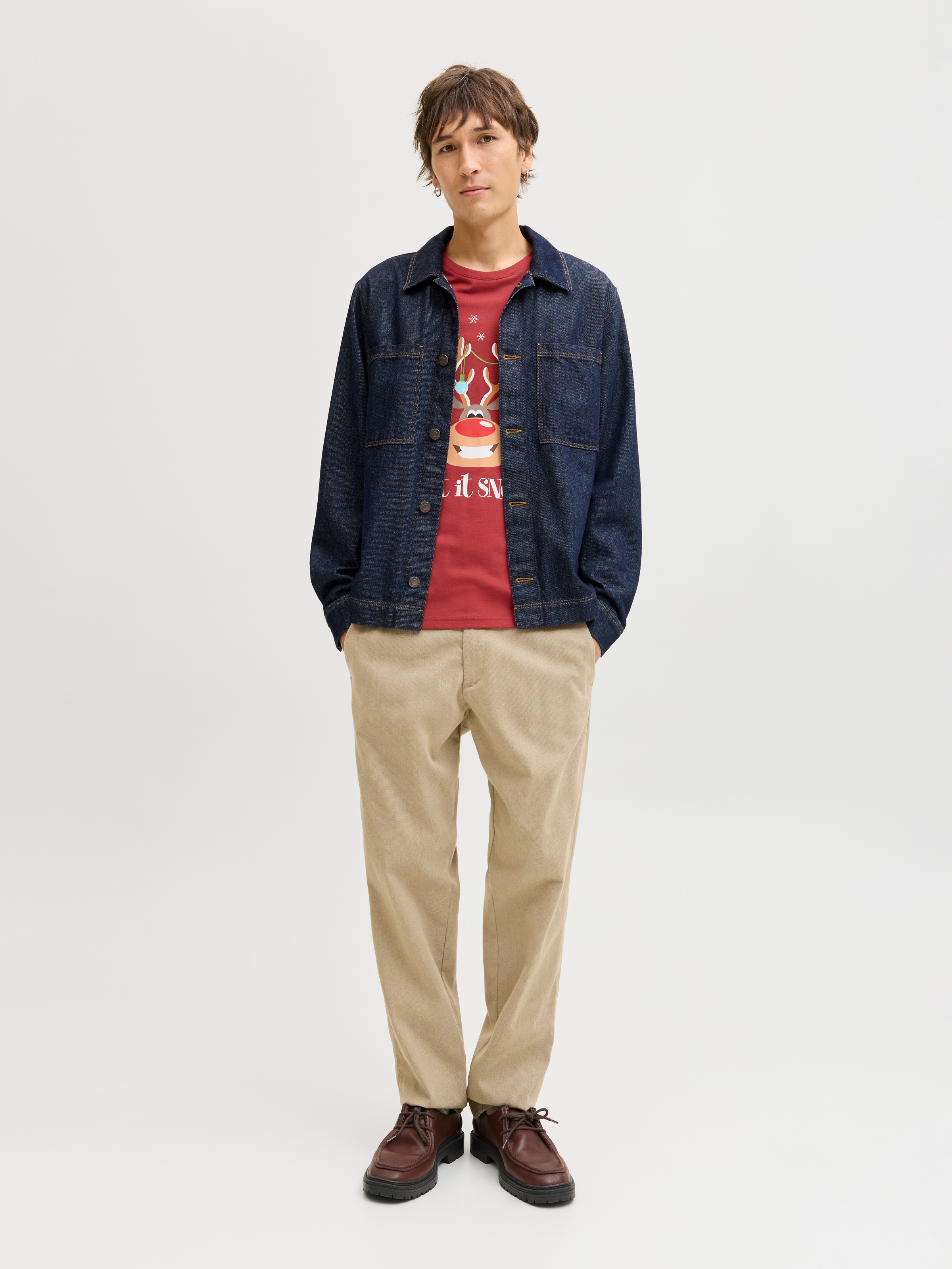 Jack & Jones Rundhalsshirt »JJCHRISTMAS TEE SS CREW NECK XMAS«