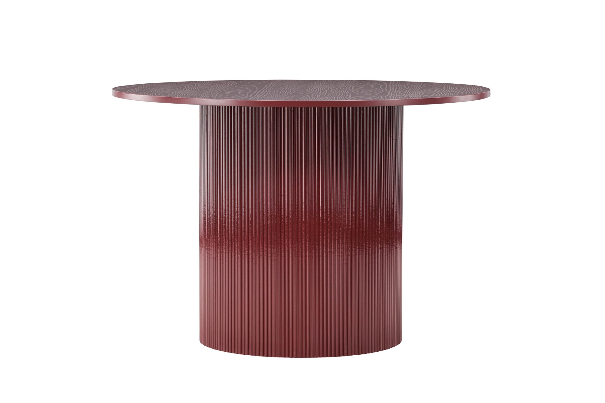 Venture Home Table de salle à manger »Lenox, runder Esstisch in tiefem Bordeauxrot, kraftvoll, Ø 110 cm« table à manger, MDF, bordeaux uniforme, ronde, moderne, élégante