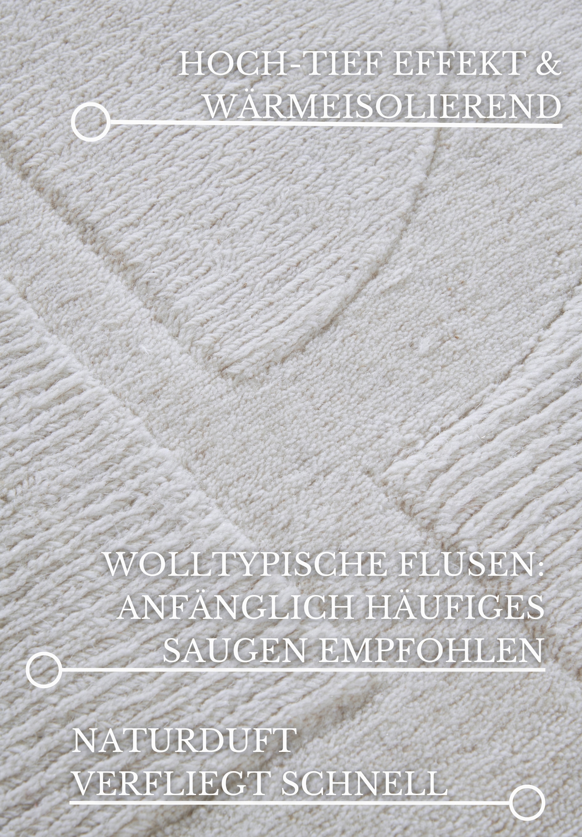 Villeroy & Boch Tapis en laine »Alexis« Rectangulaire 10 mm Höhe Handgewebt, Wolle, Natur, Wohnzimmer, Geometrie, Boho, Design