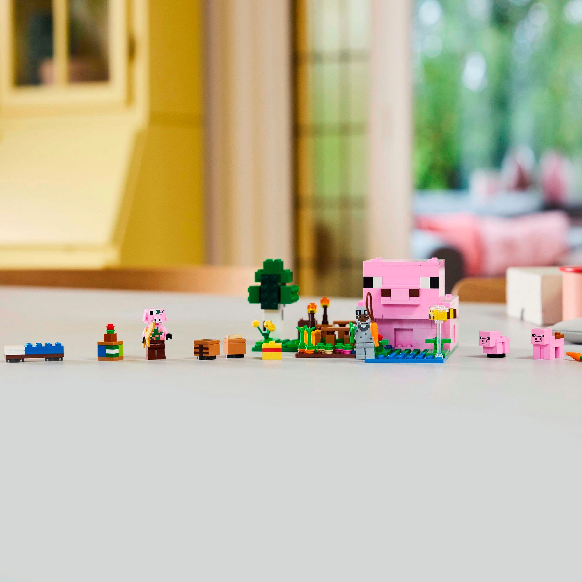 LEGO® Konstruktionsspielsteine »Das Babyschwein-Haus (21268), LEGO Minecraft« Made in Europe