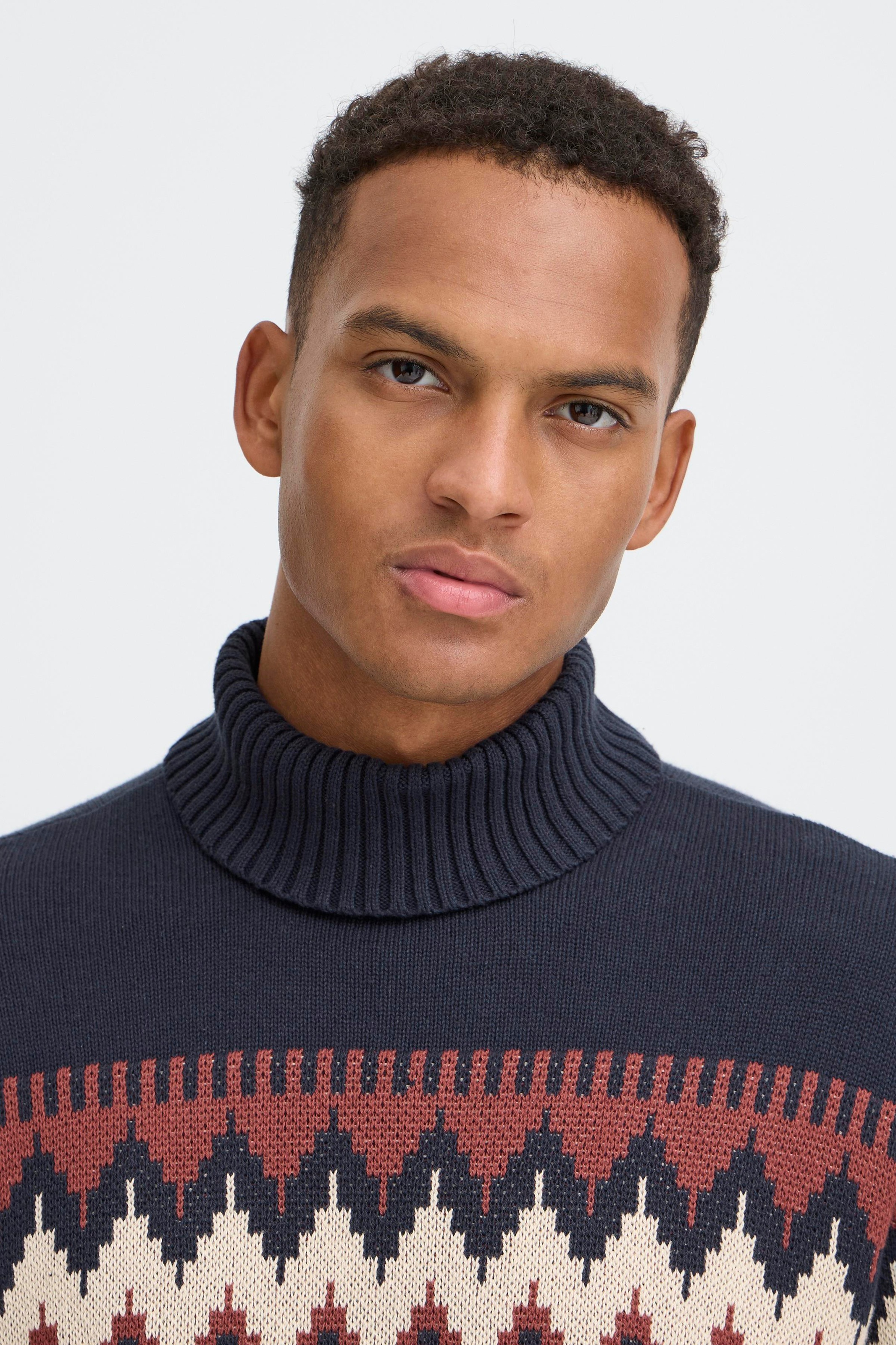 Blend Rollkragenpullover »BHBENJI JACQ KNIT« im tollen Jacquardmuster