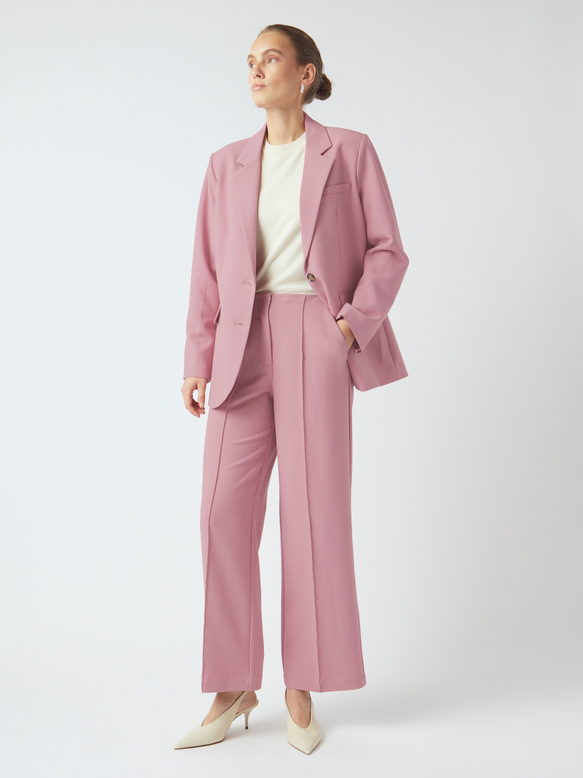 Y.A.S Pantalon de costume »YASREEMAJ HW PANT NOOS«  Regular Fit, Materialmix mit Stretch