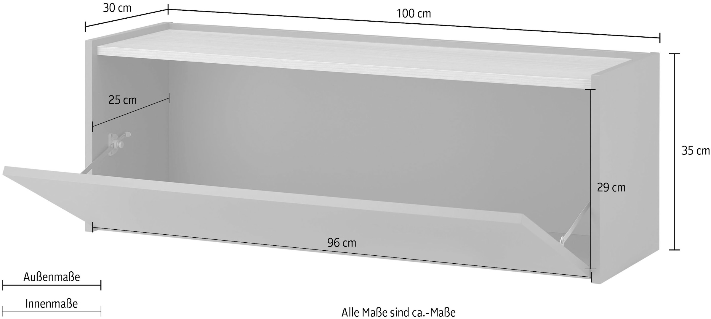 INOSIGN Armoire multi-usages »GiRON/CiTY, Wandgarderobe in vier Farben, Wandschrank« zeitloses Design, Breite 100 cm, grosses Fach