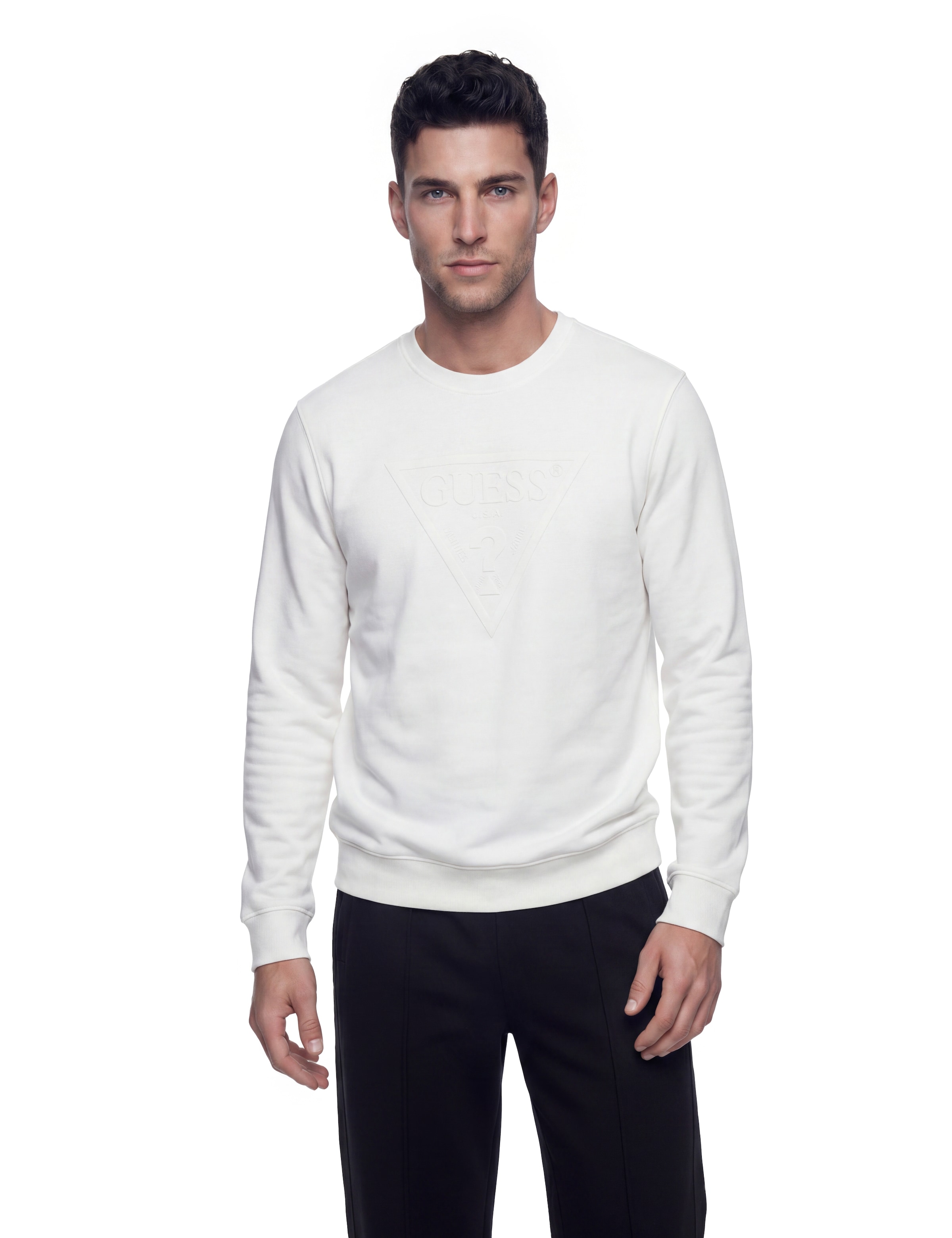 Guess Sweat-shirt »AUDLEY«, Encolure ronde, coupe régulière, impression logo
